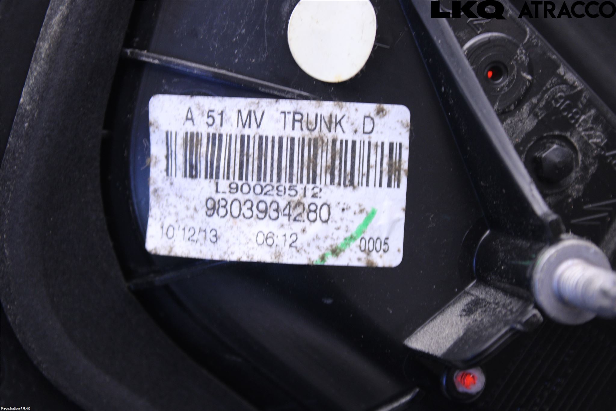 Citroen C3 10-17 Baklykt Høyre  På Luke(Indre)