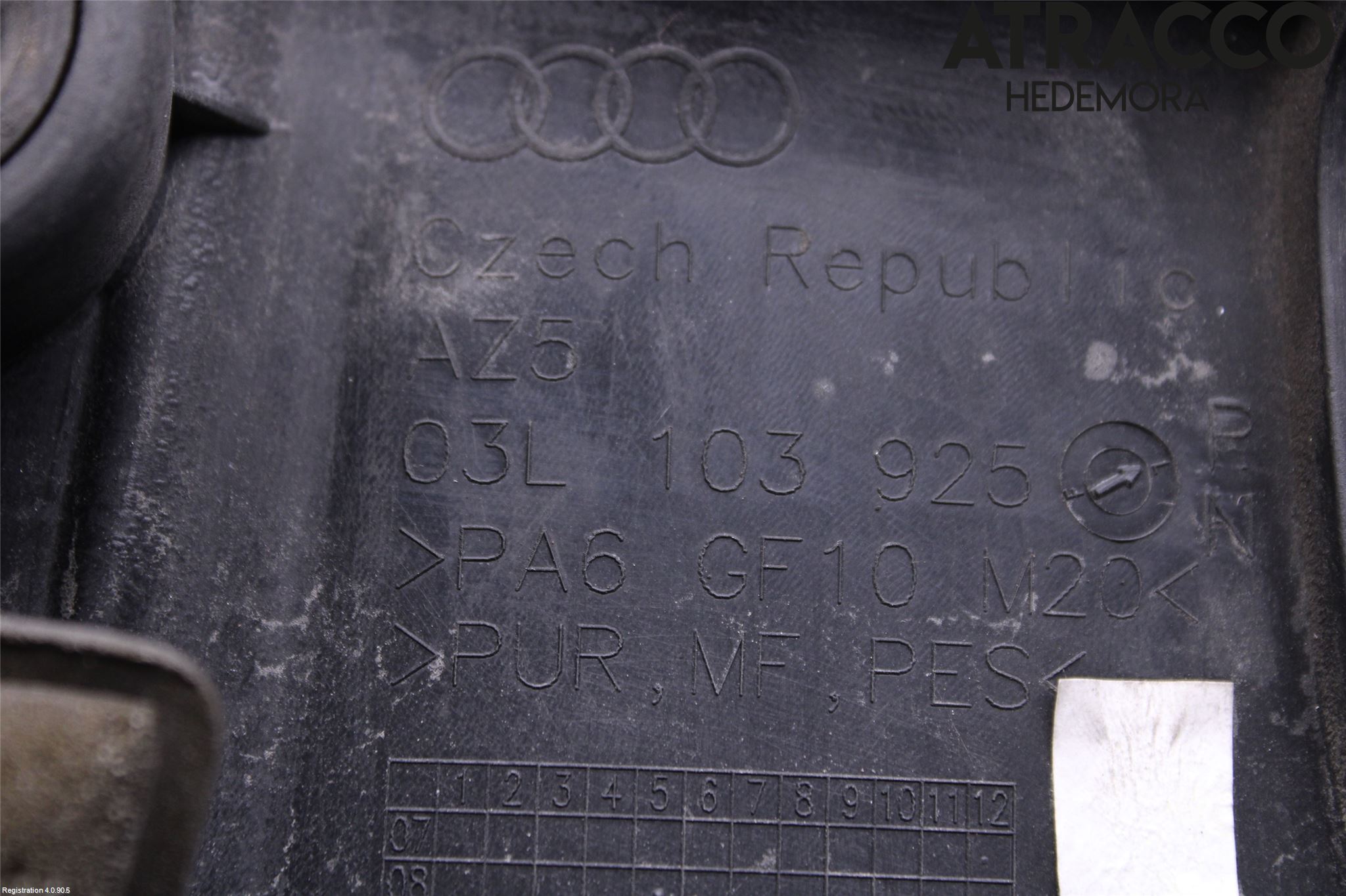 Audi A4 ALLROAD 09-16 Motor Deksel Over Motor