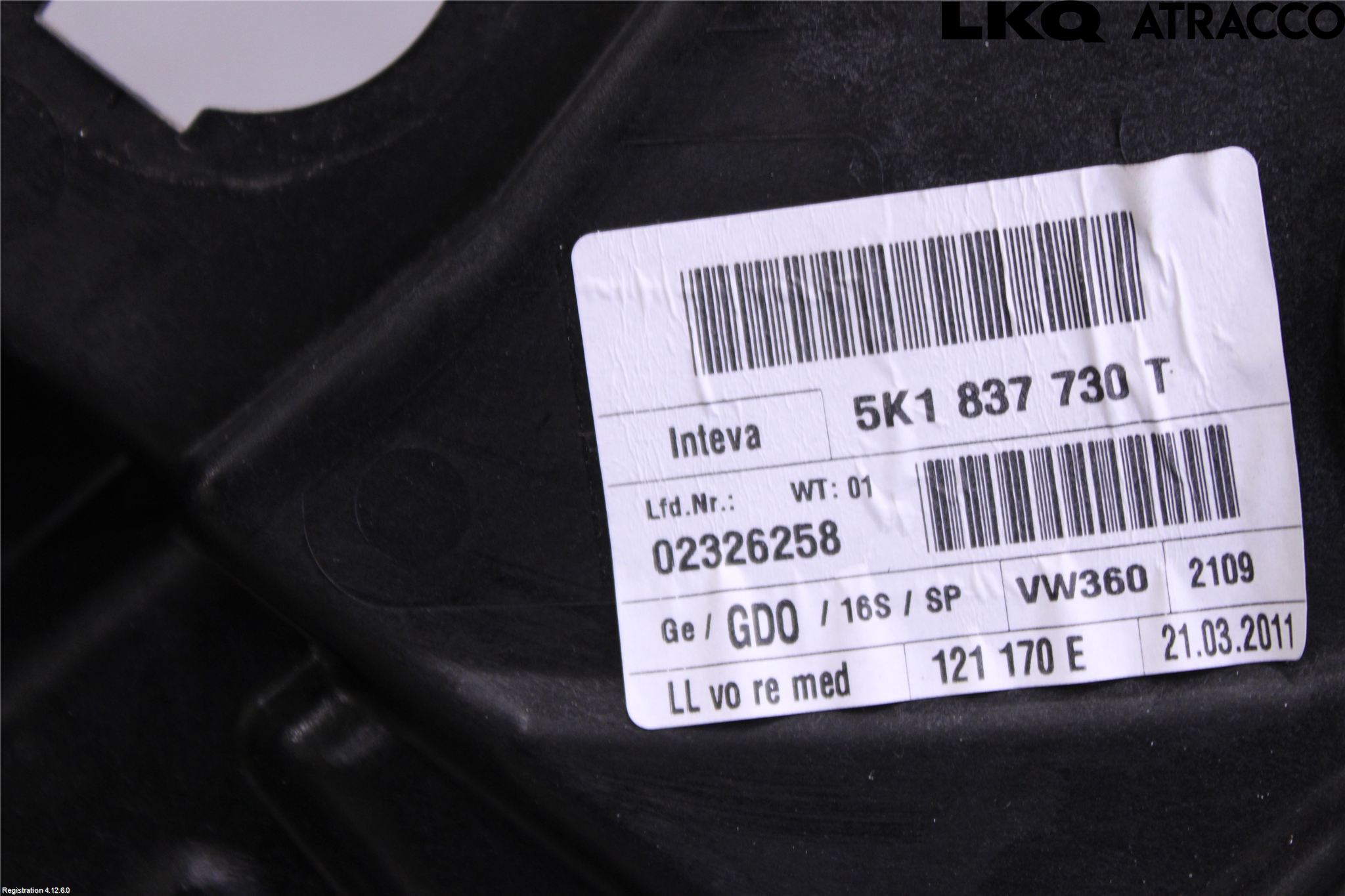 Volkswagen VW GOLF VI 09-13 Vindusheis El Komp