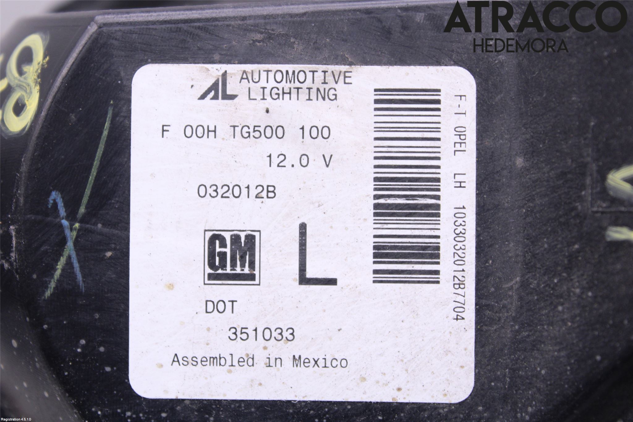 Opel AMPERA 12-16 Frontlykt-Kurve-Tåkelys
