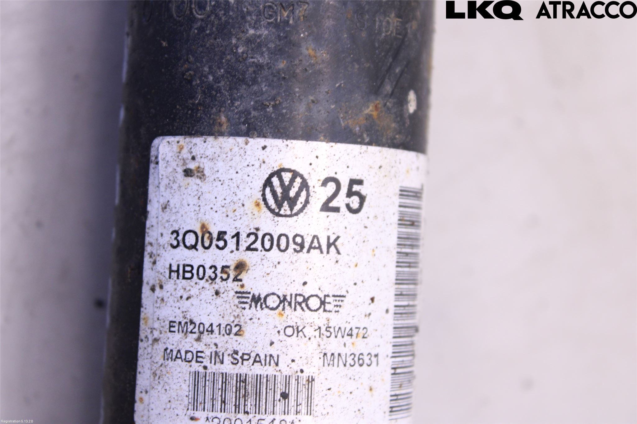 Volkswagen VW PASSAT 15-19 Støtdemper Bak