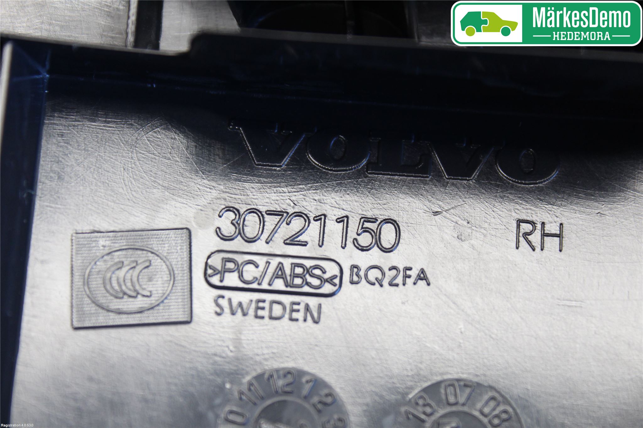 Volvo XC60 09-13 Innr Deksel A-B-C Stolpe