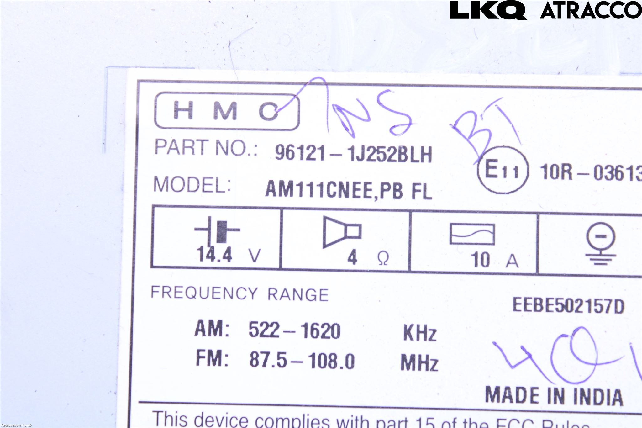 Hyundai i20 PB 09-14 Stereo Radio Med Cd