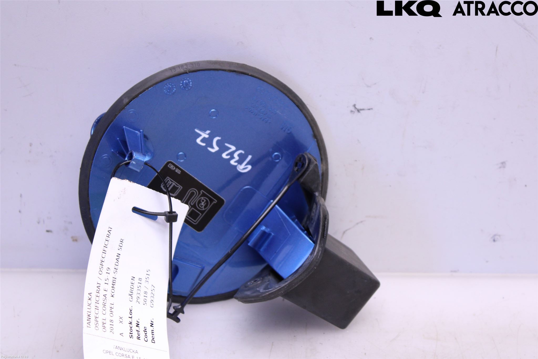 Opel CORSA E 15-19 Drivstoff Tankluke