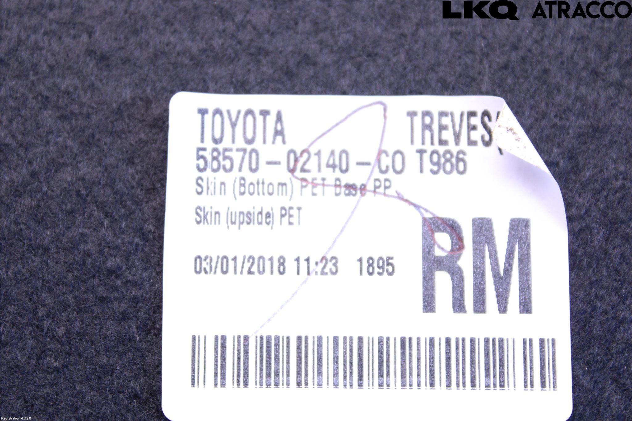 Toyota AURIS 13-19 Innr Bagasjeromkledsel