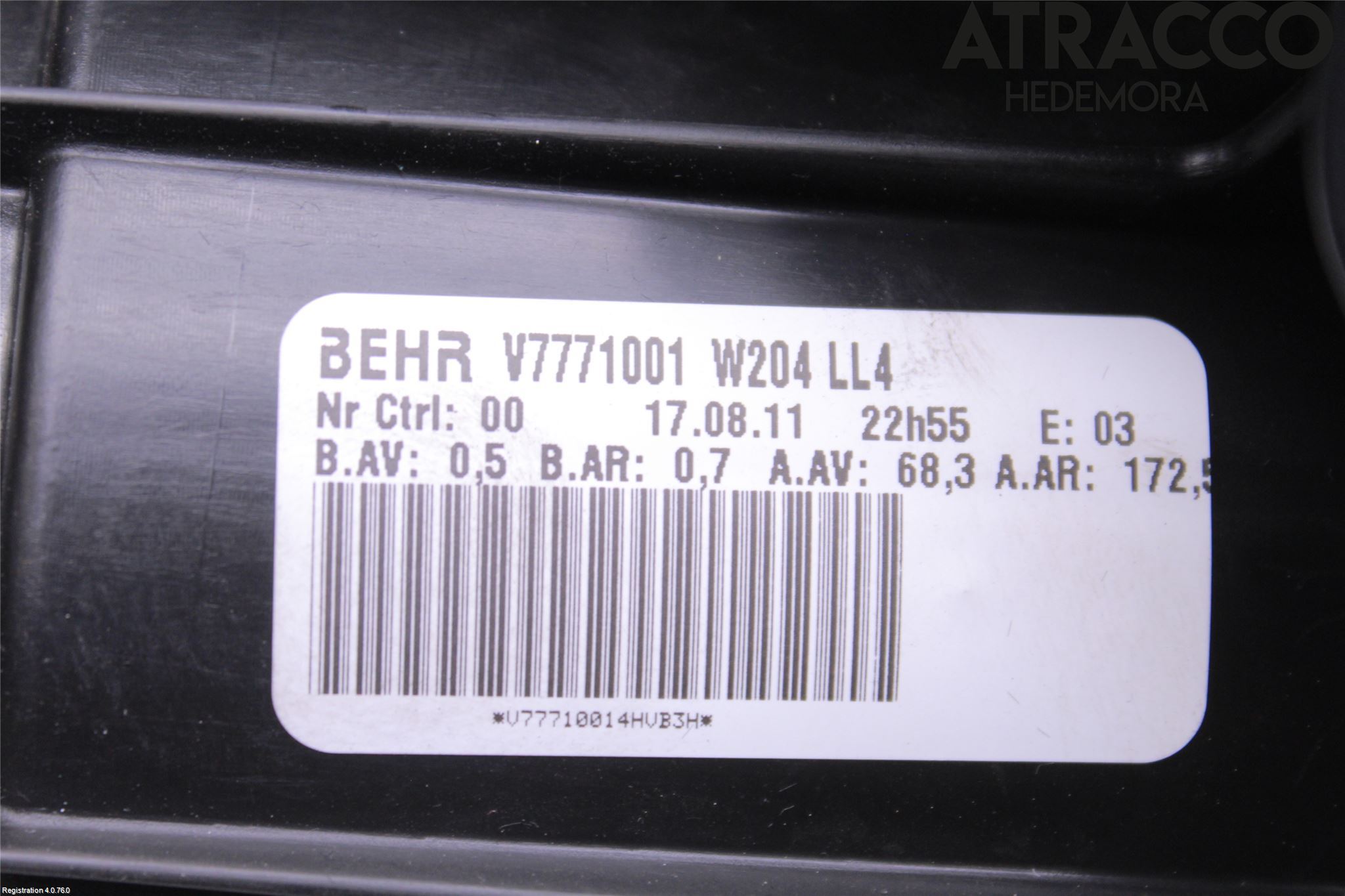 Mercedes-Benz MB C-KLASS (W204) 07-15 Varme Ac Varmeapparatvifte
