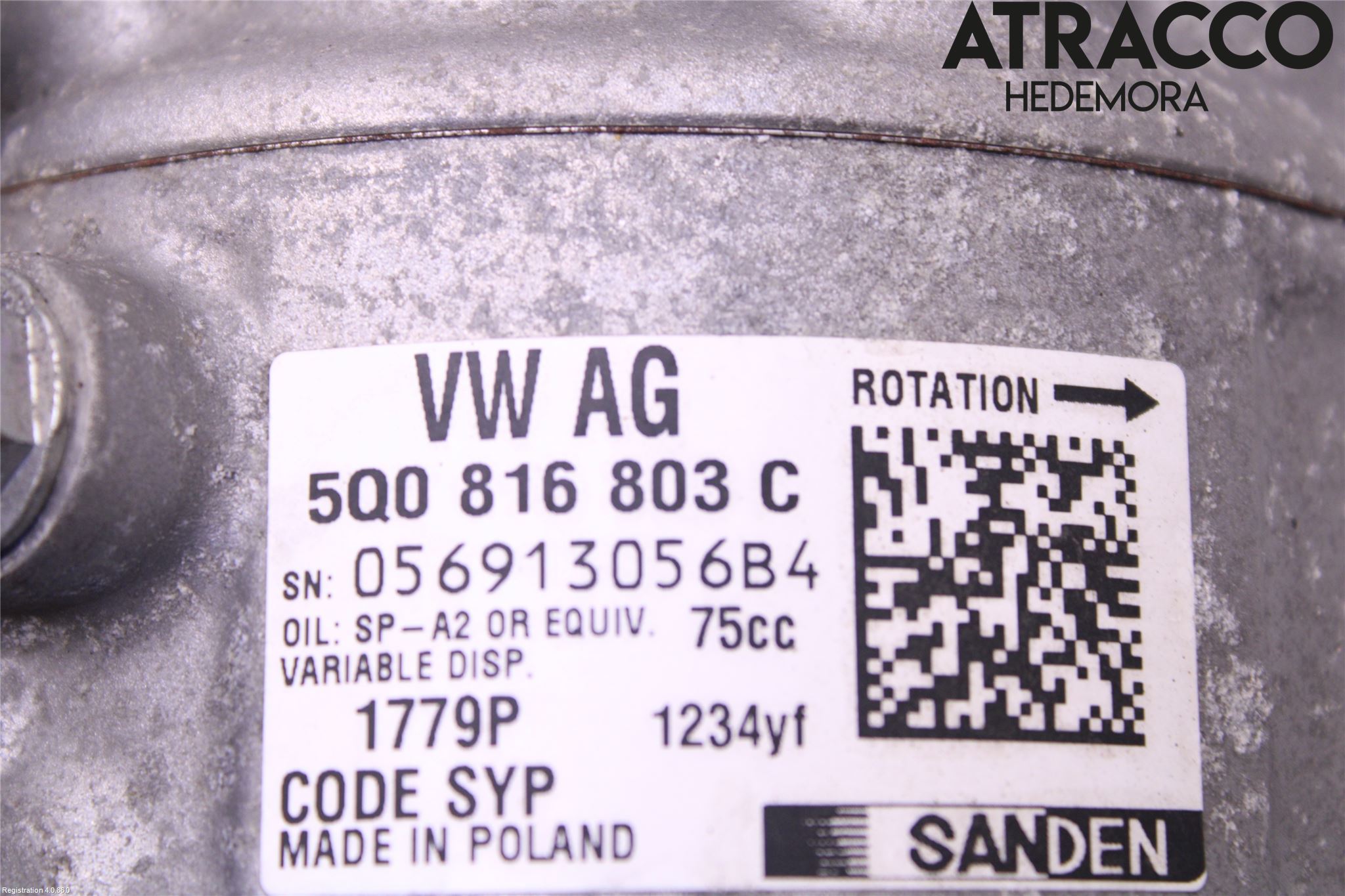 Skoda OCTAVIA (5E) 13-20 Varme Ac Kompressor