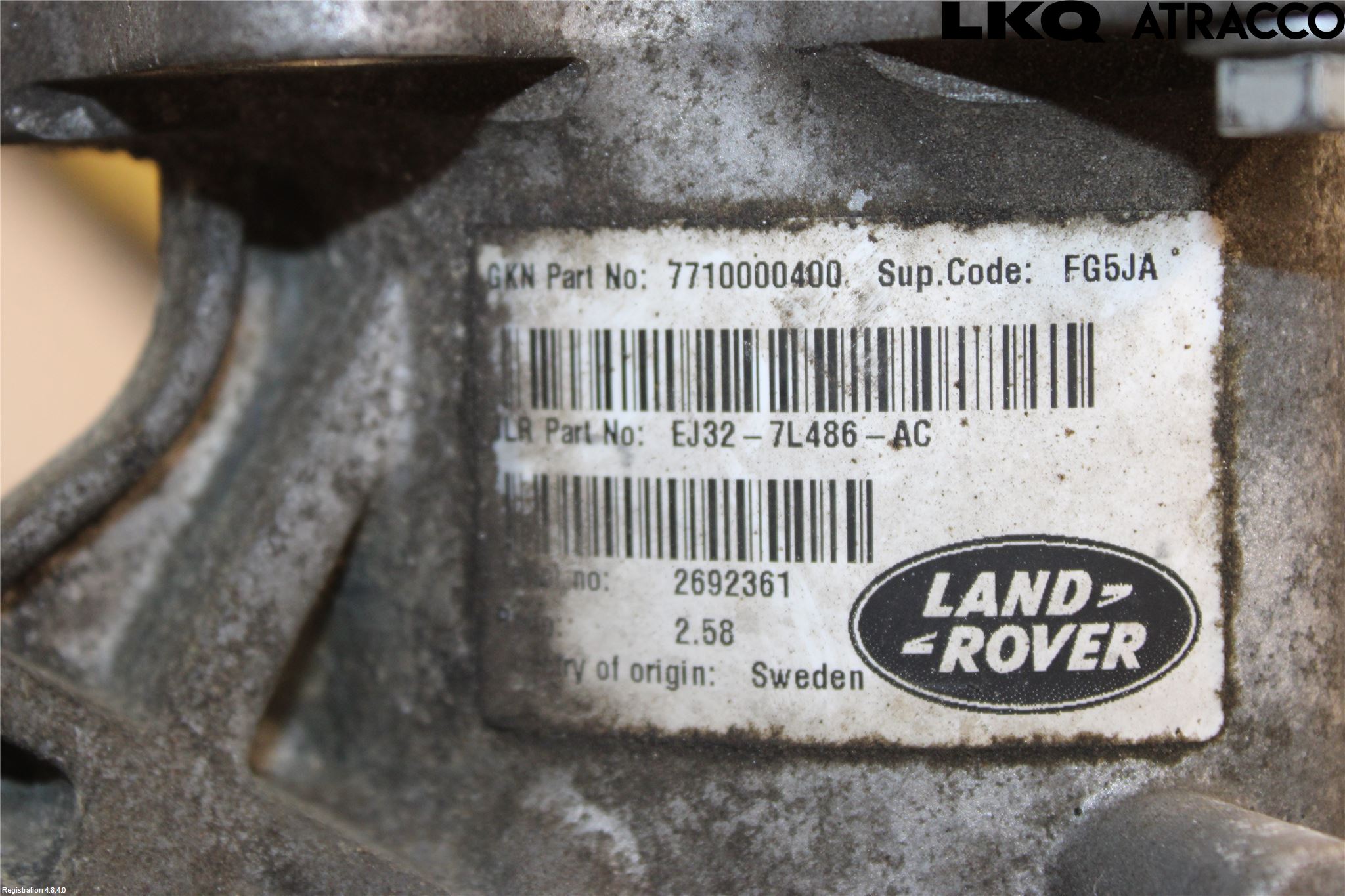 Landrover LAND ROVER RANGE ROVER EVOQUE (L538) 11-18 Gearkasse Fordelingskasse