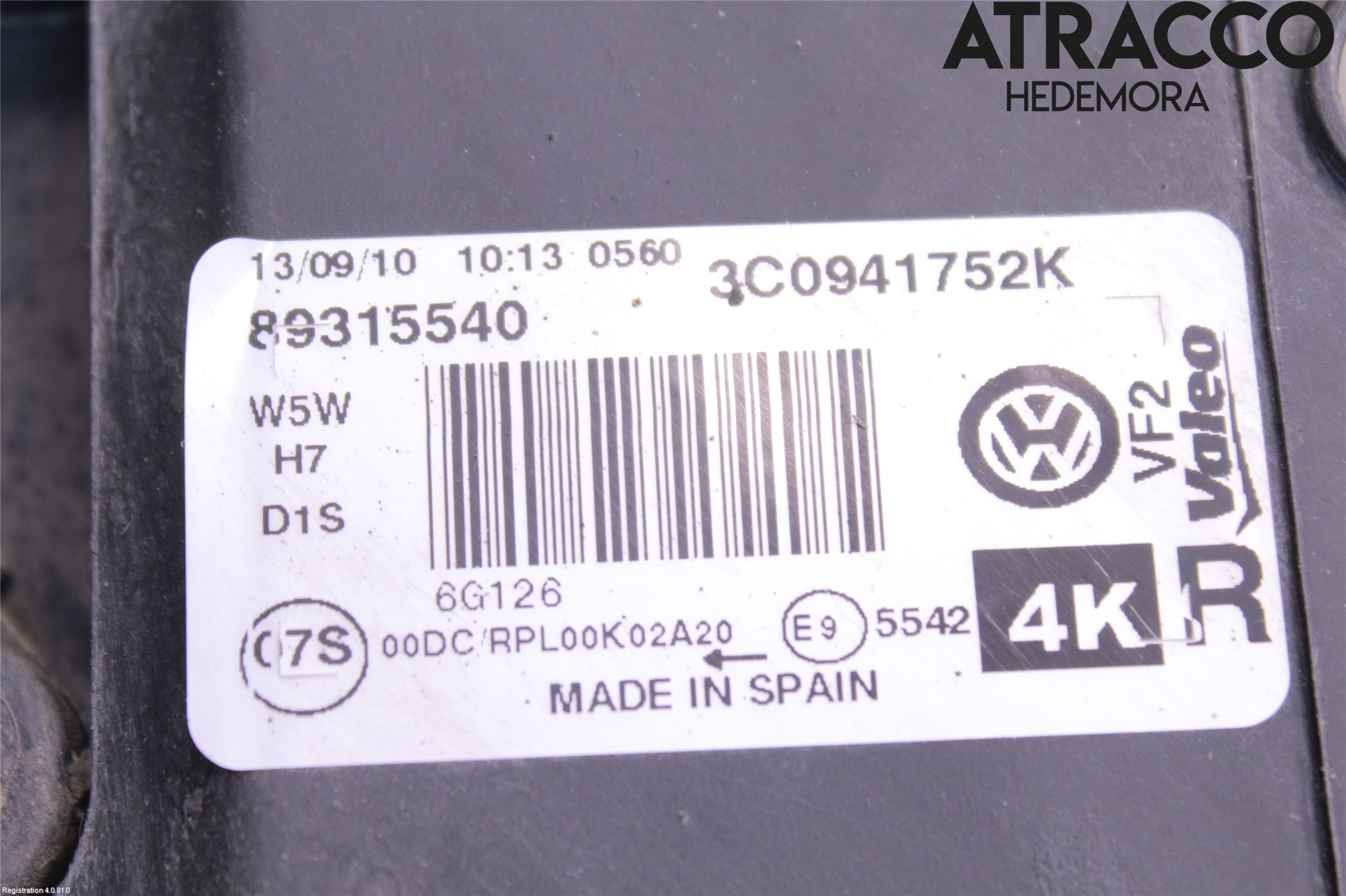 Volkswagen VW PASSAT 05-11 Frontlykt Høyre