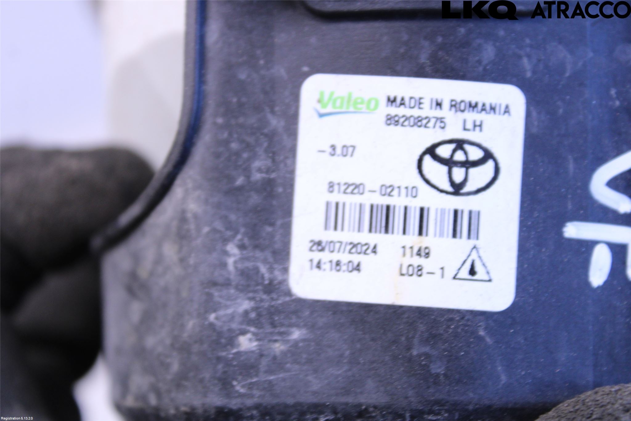 Toyota YARIS XP130 15-20 Frontlykt-Kurve-Tåkelys