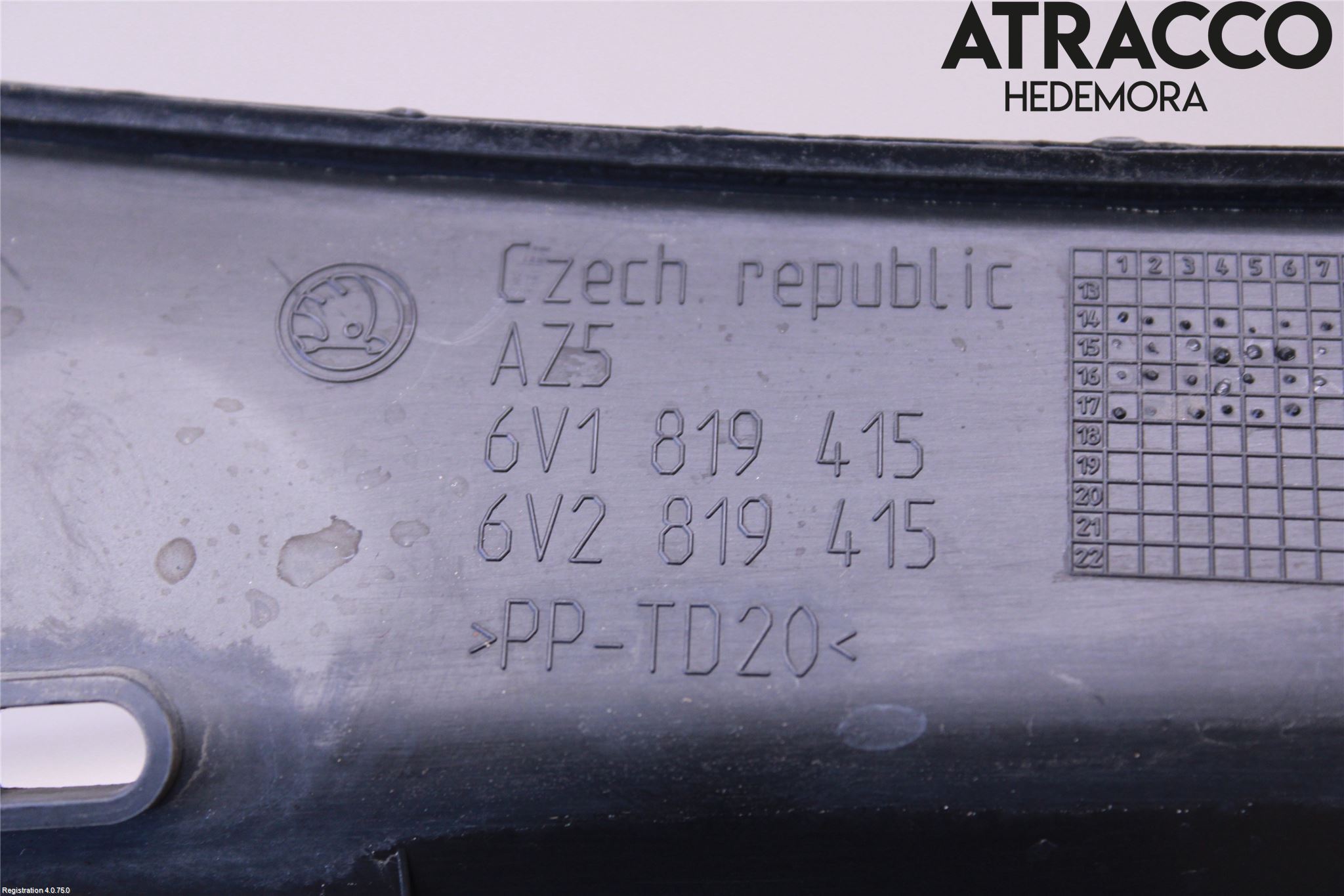 Skoda FABIA 15-21 Visker Deksel-Grill-Under Frr