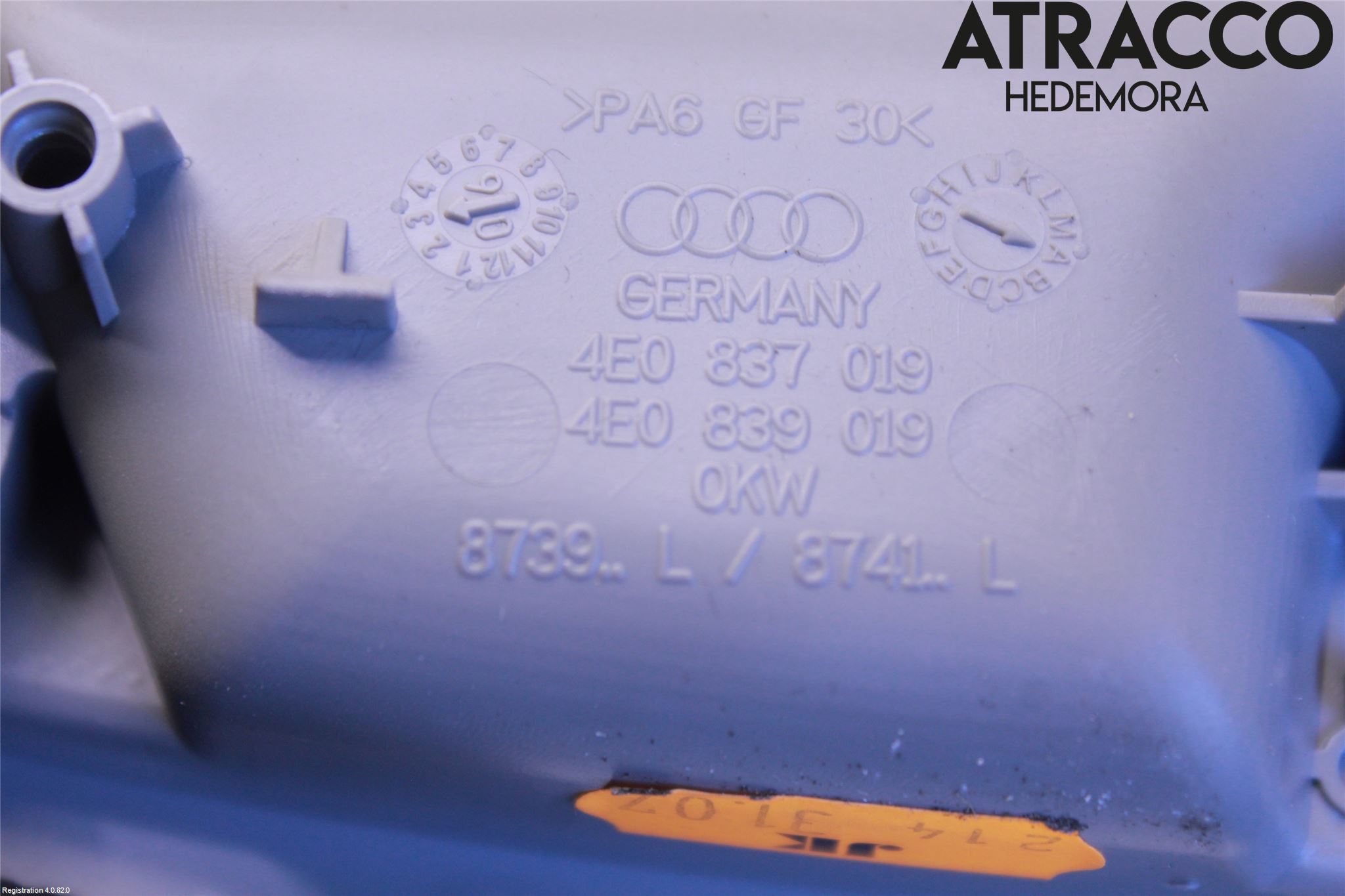 Audi A8/S8 4E  02-09 Innr Dørhandtak V Indre