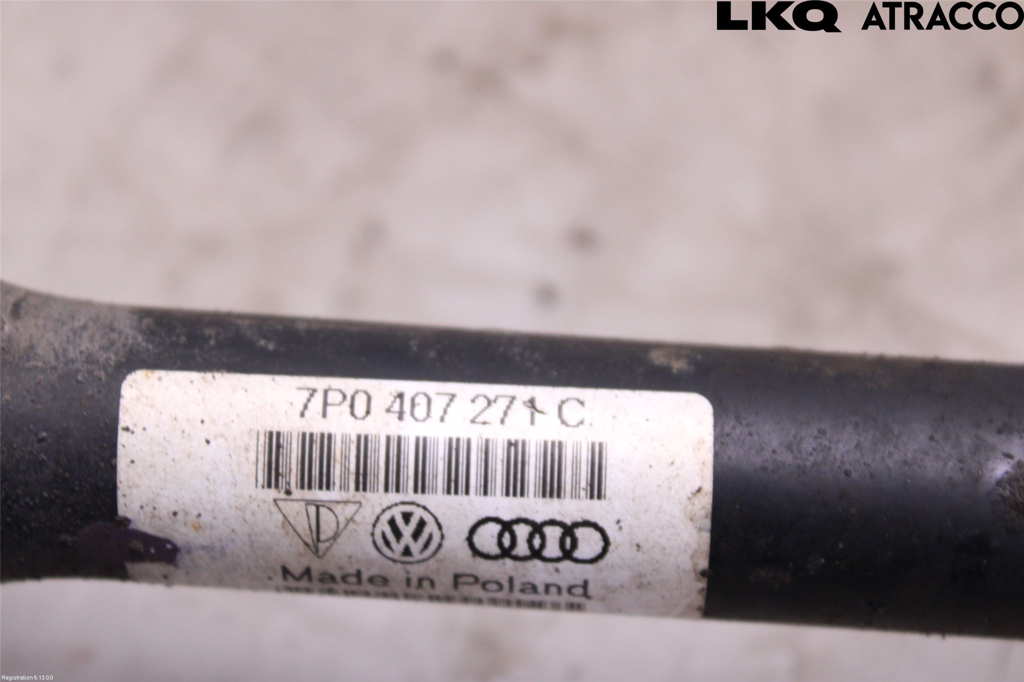 Volkswagen VW TOUAREG 7P 11-18 Drivaksel Foran Kompl Venstre