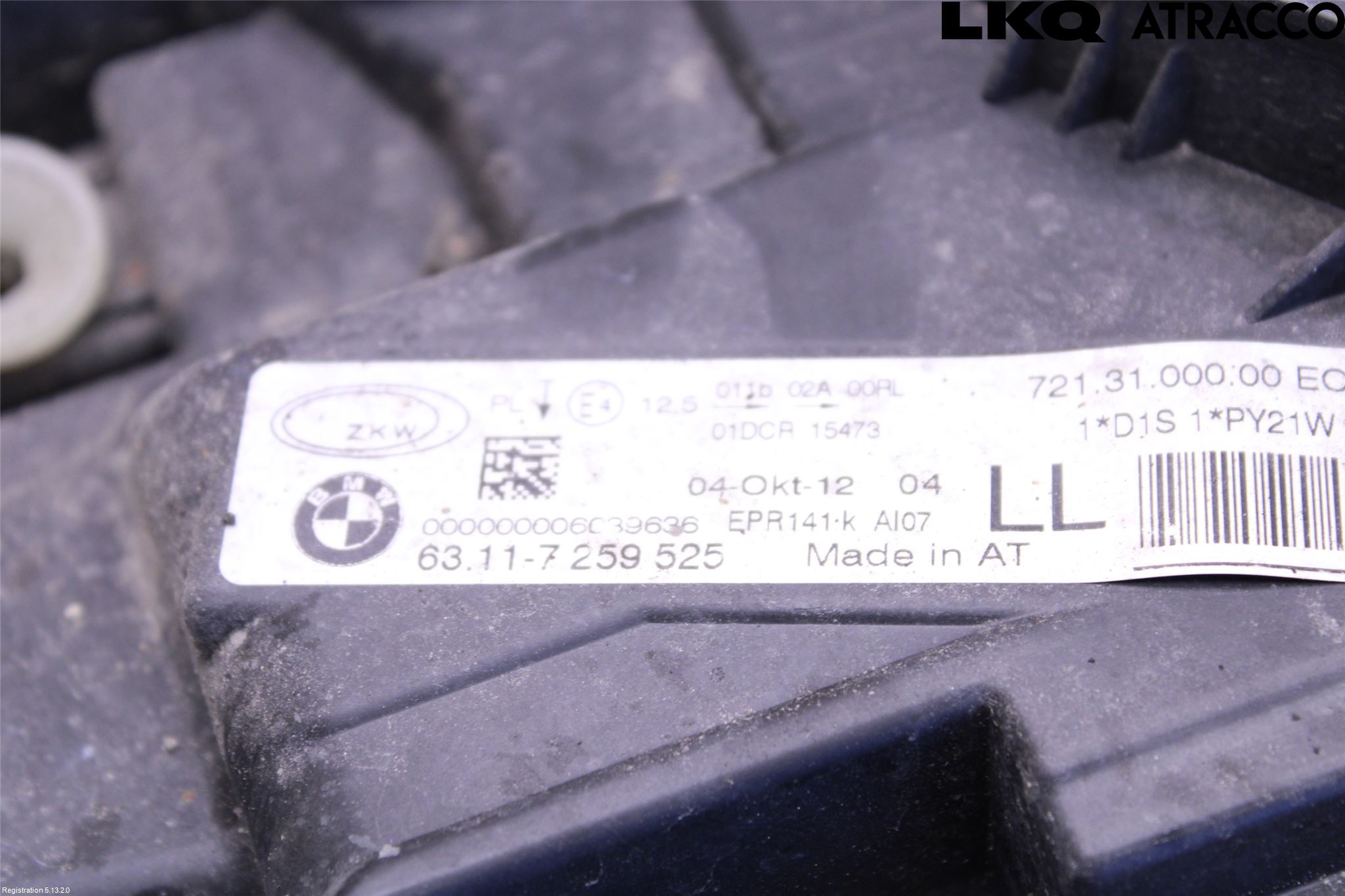 BMW 3 F30/F31/F80 12-19 Frontlykt Venstre