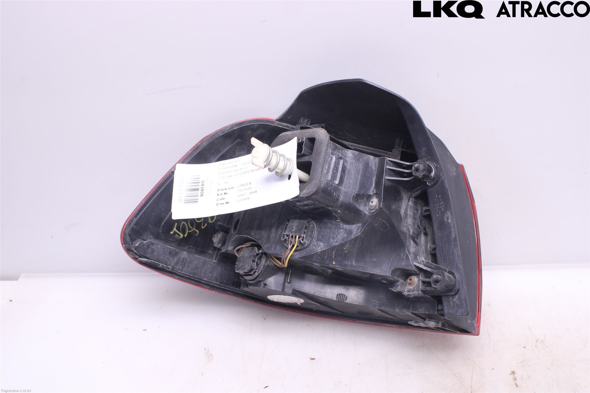 Volkswagen VW GOLF VI 09-13 Baklykt Høyre