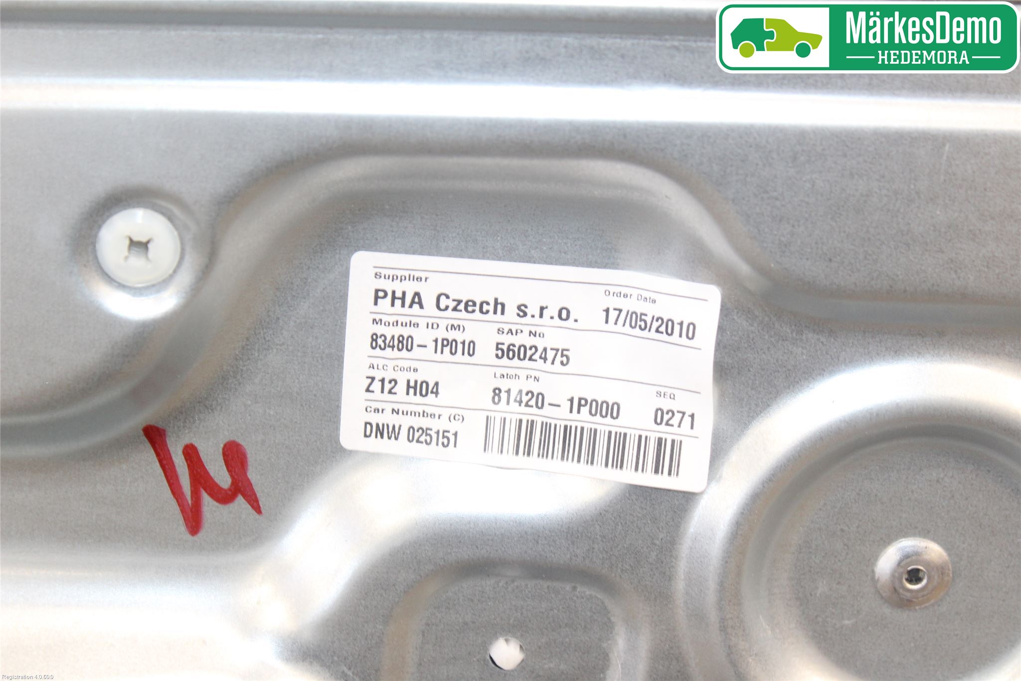 Kia VENGA 10-19 Vindusheis El Komp