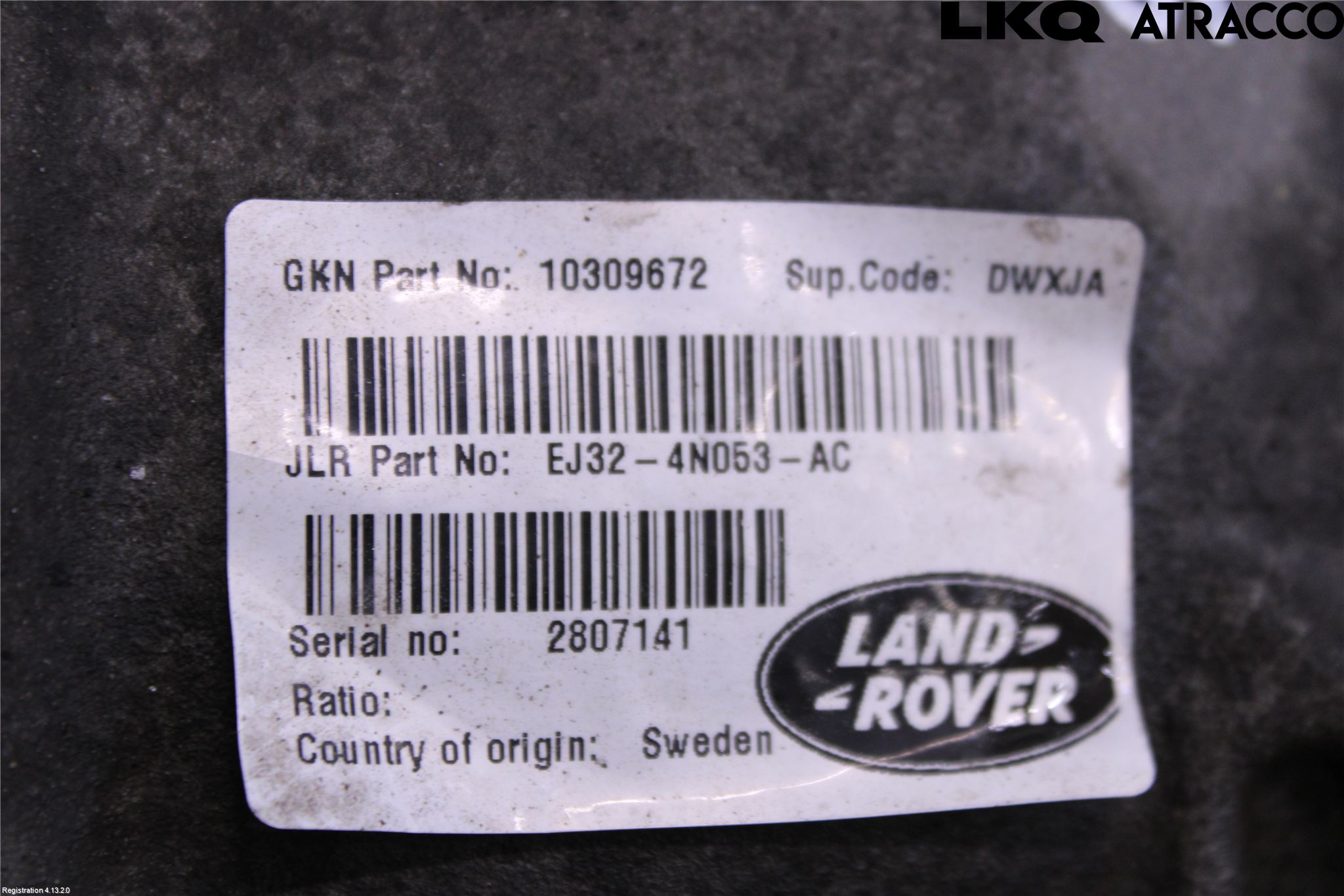 Landrover LAND ROVER RANGE ROVER EVOQUE (L538) 11-18 Bakaksel Kardang Bak -Diff