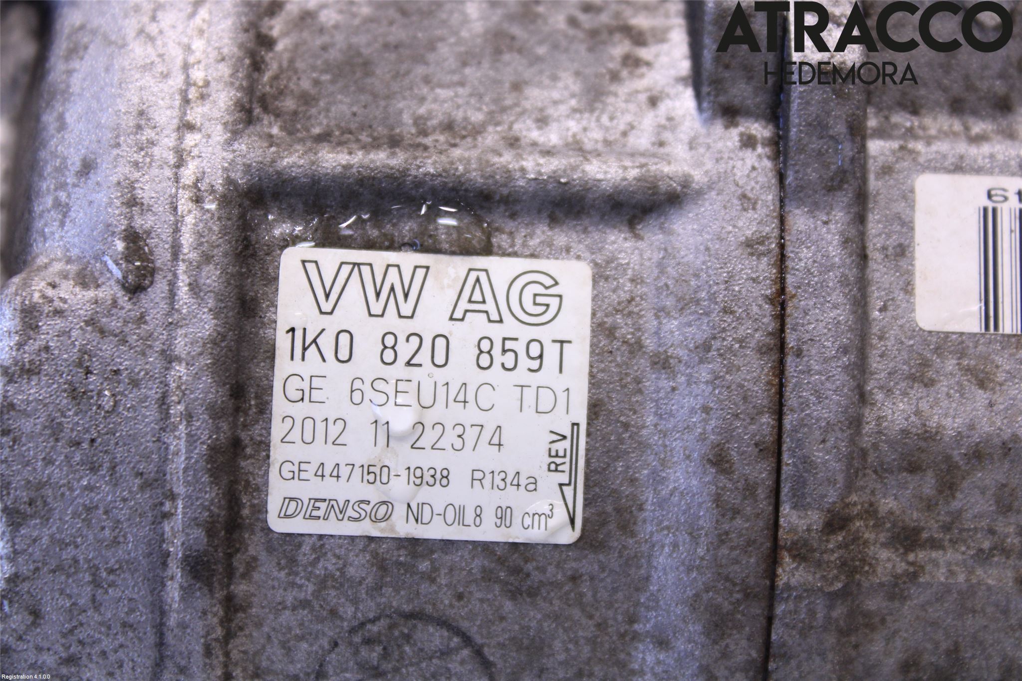 Volkswagen VW PASSAT 11-14 Varme Ac Kompressor