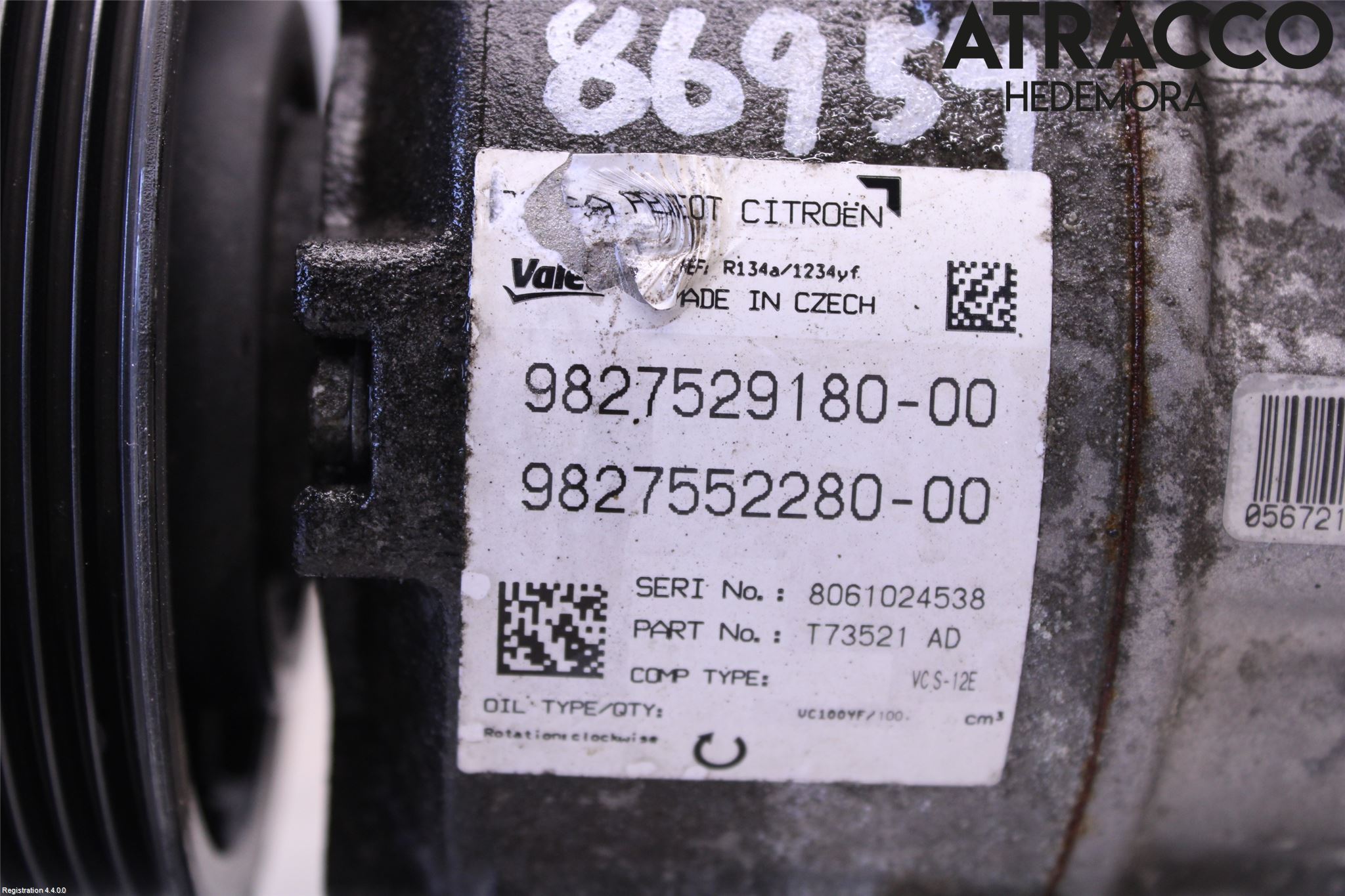Peugeot 308 14-21 Varme Ac Kompressor