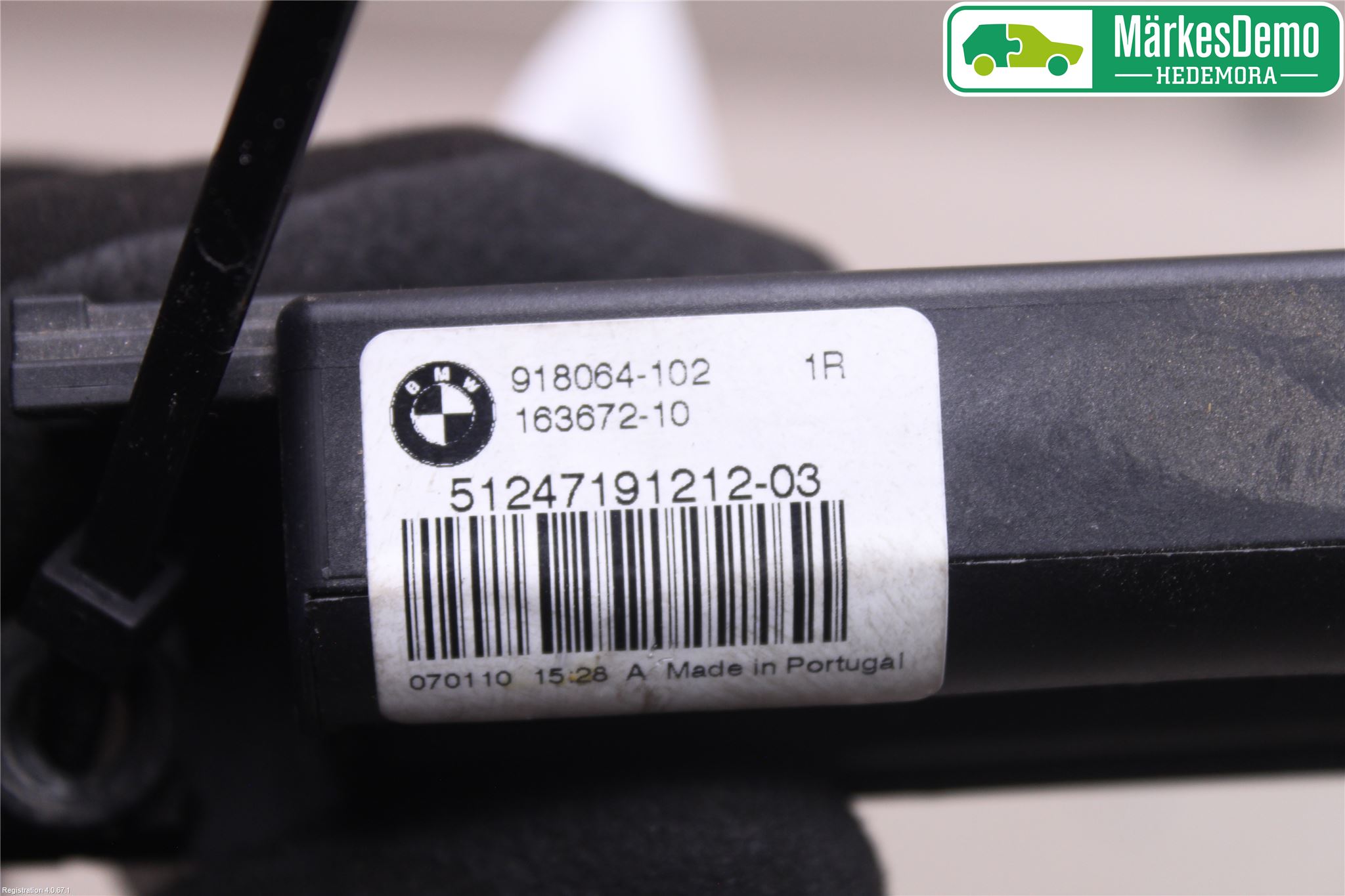 BMW 5 F10/F11/F18 09-17 Bakluke-Lokk Låsekasse