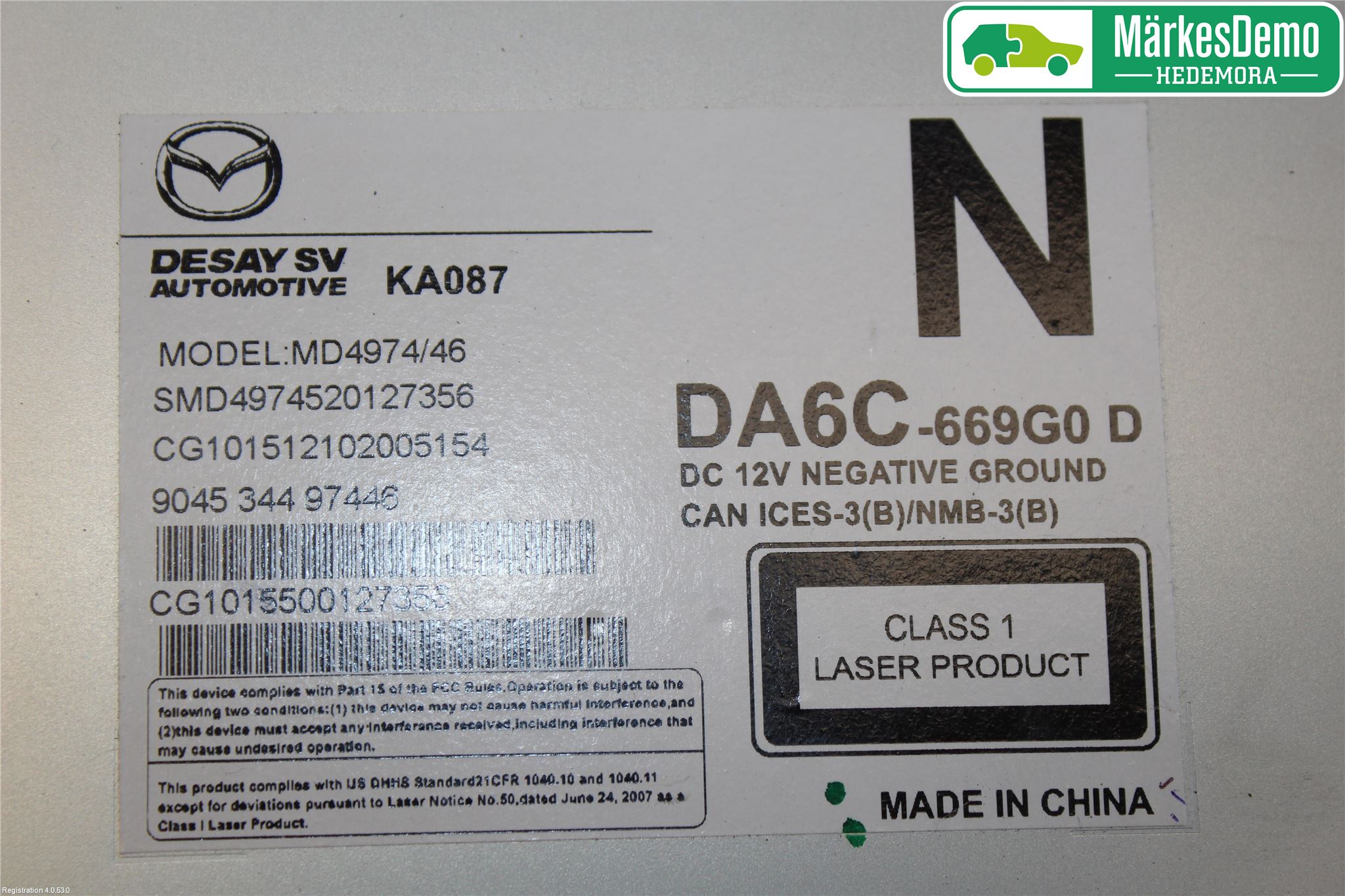 Mazda CX-3 Stereo Radio Med Cd