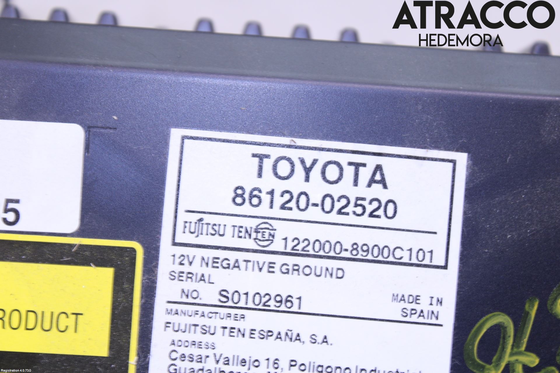 Toyota AURIS 07-09 Stereo Radio Med Cd