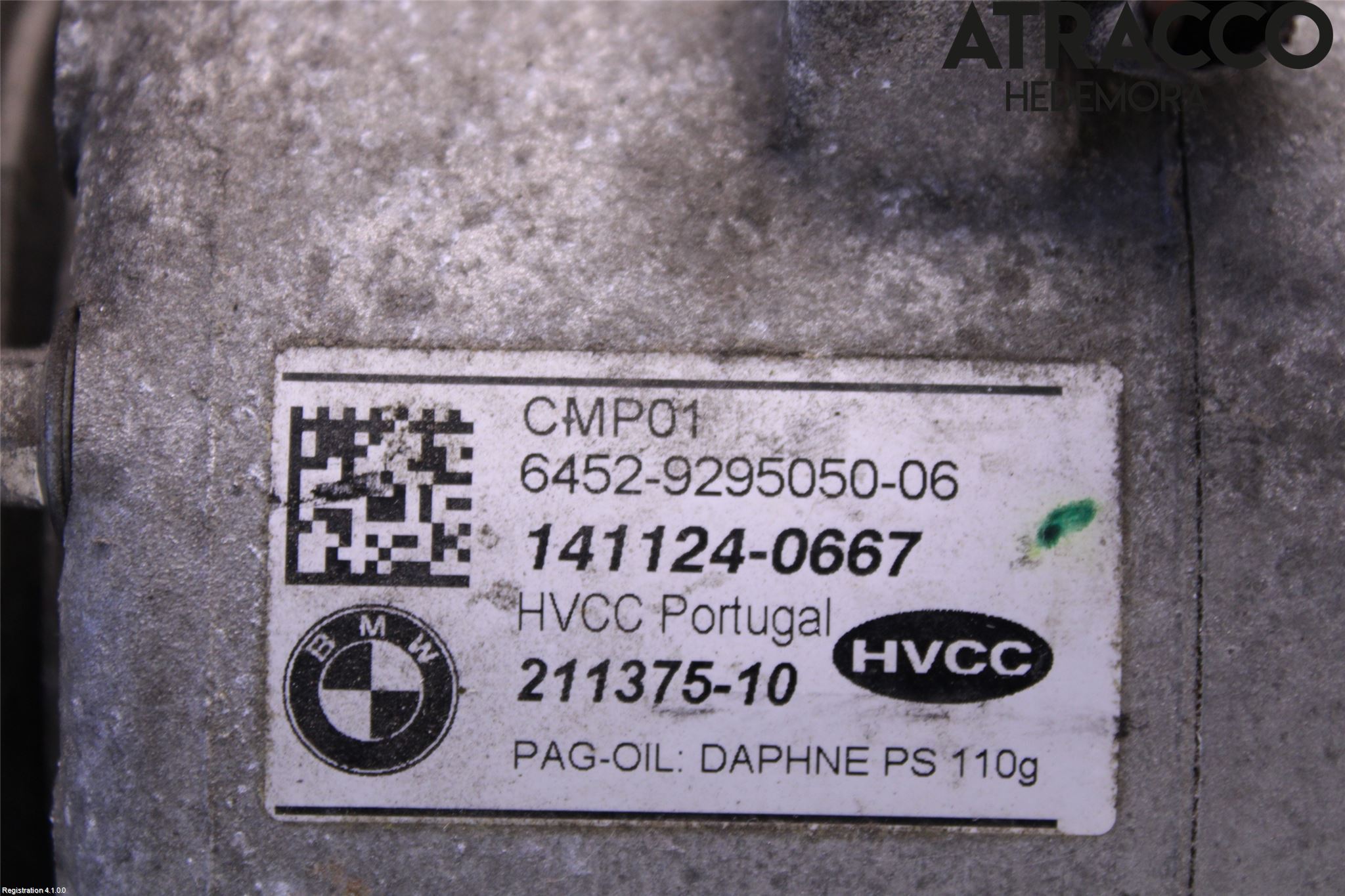 BMW 5 F10/F11/F18 09-17 Varme Ac Kompressor