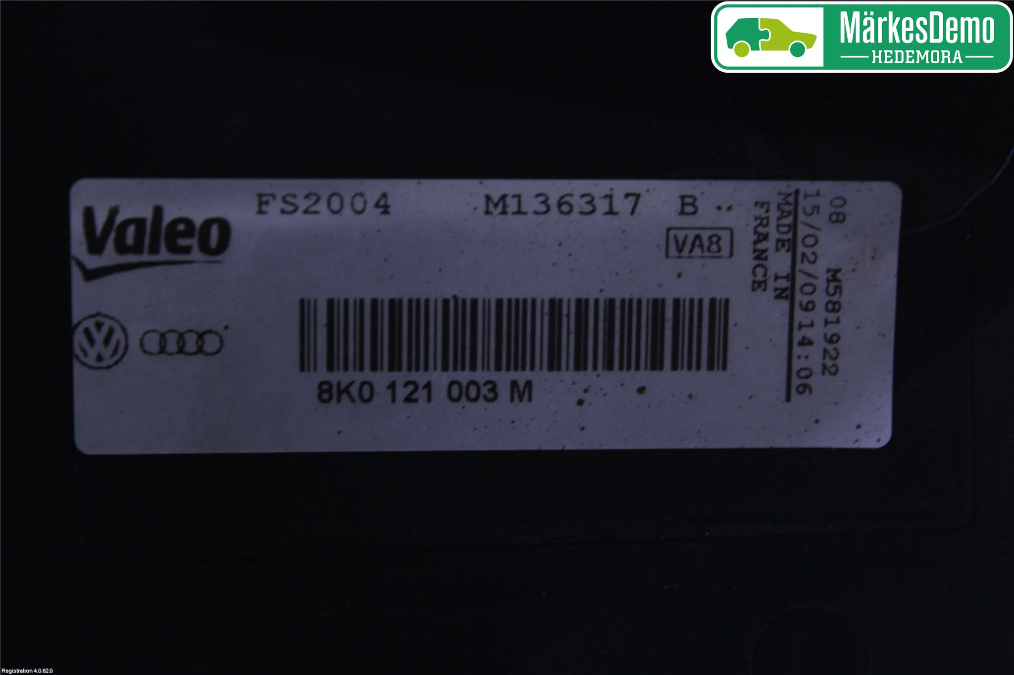 Audi A4/S4 08-11 Kjølevifte Elektrisk