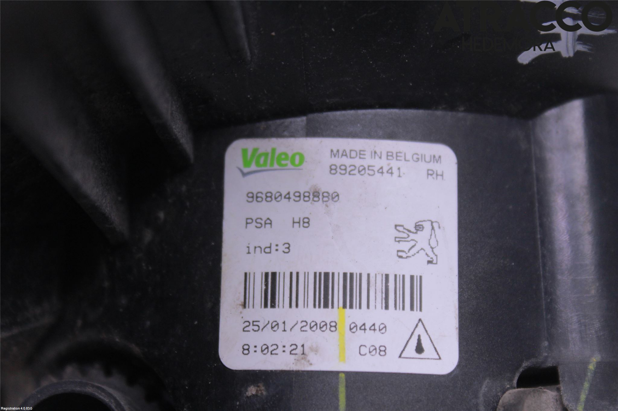 Peugeot 308 08-13 Frontlykt-Kurve-Tåkelys
