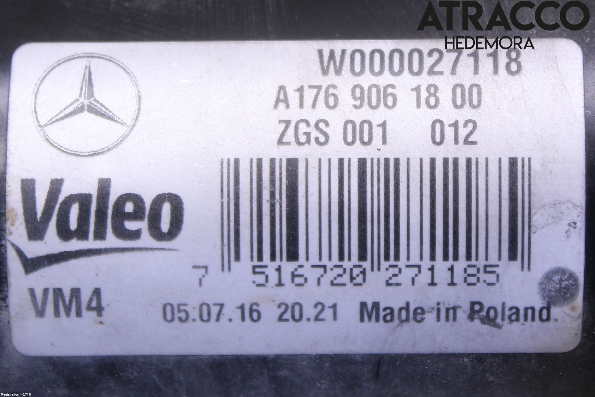 Mercedes-Benz MB A-KLASS (W176) 13-18 Viskermotor Frontrute