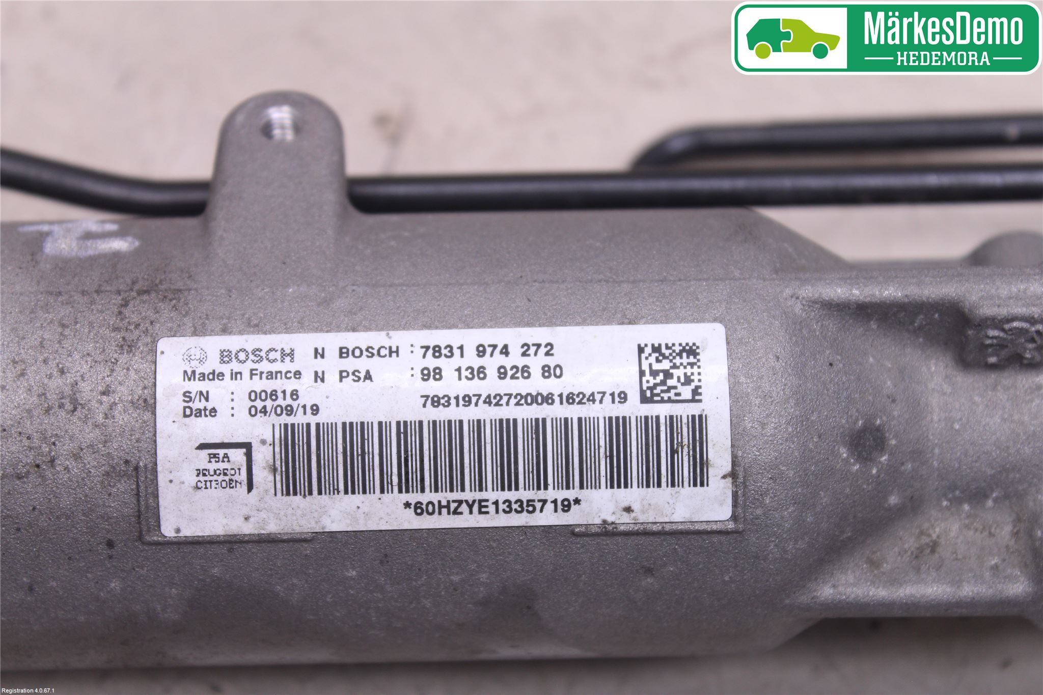 Peugeot EXPERT/E-EXPERT 17- Servo Snekke - Tannstang