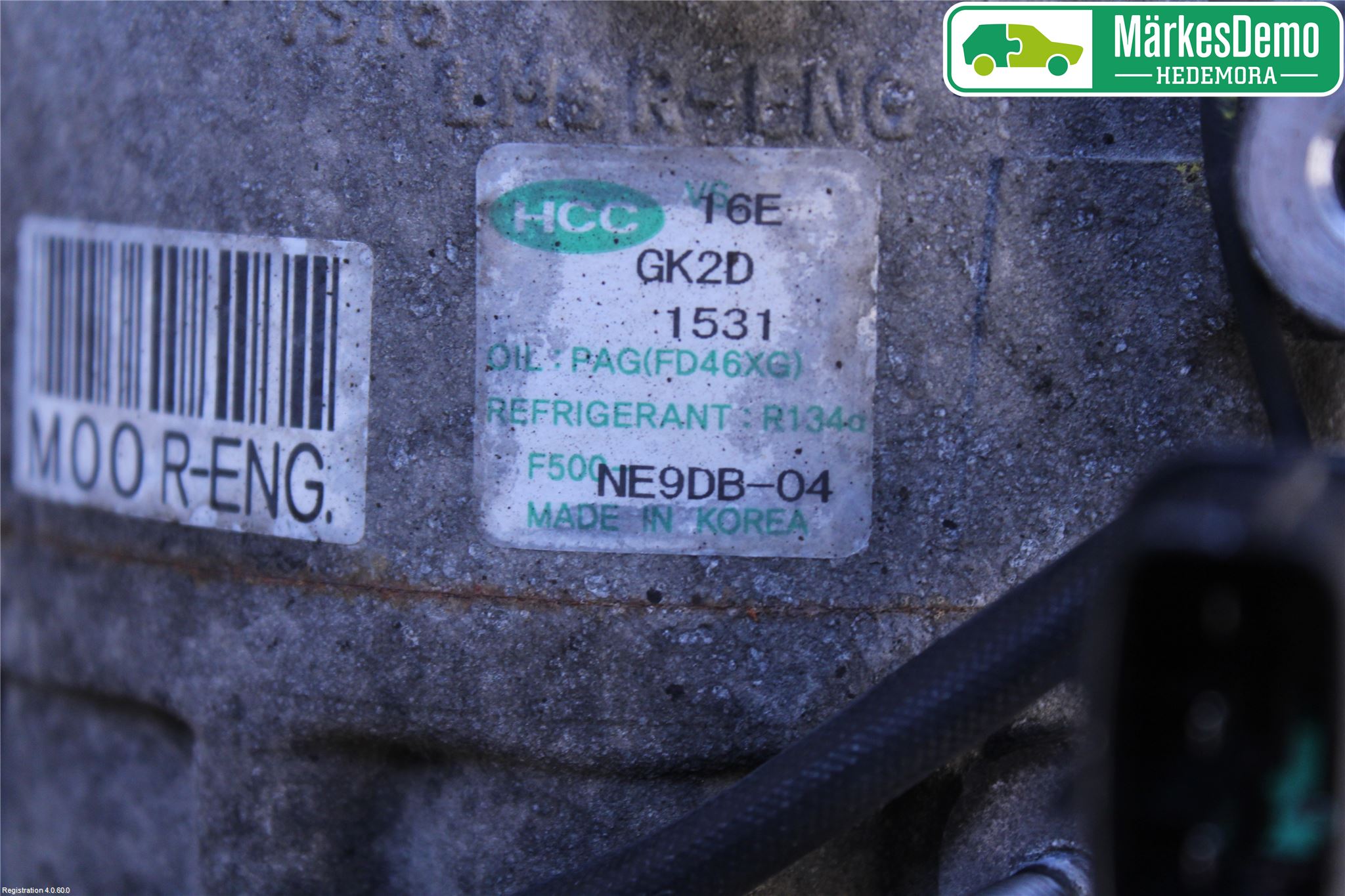 Kia SPORTAGE (SL) 11-15 Varme Ac Kompressor