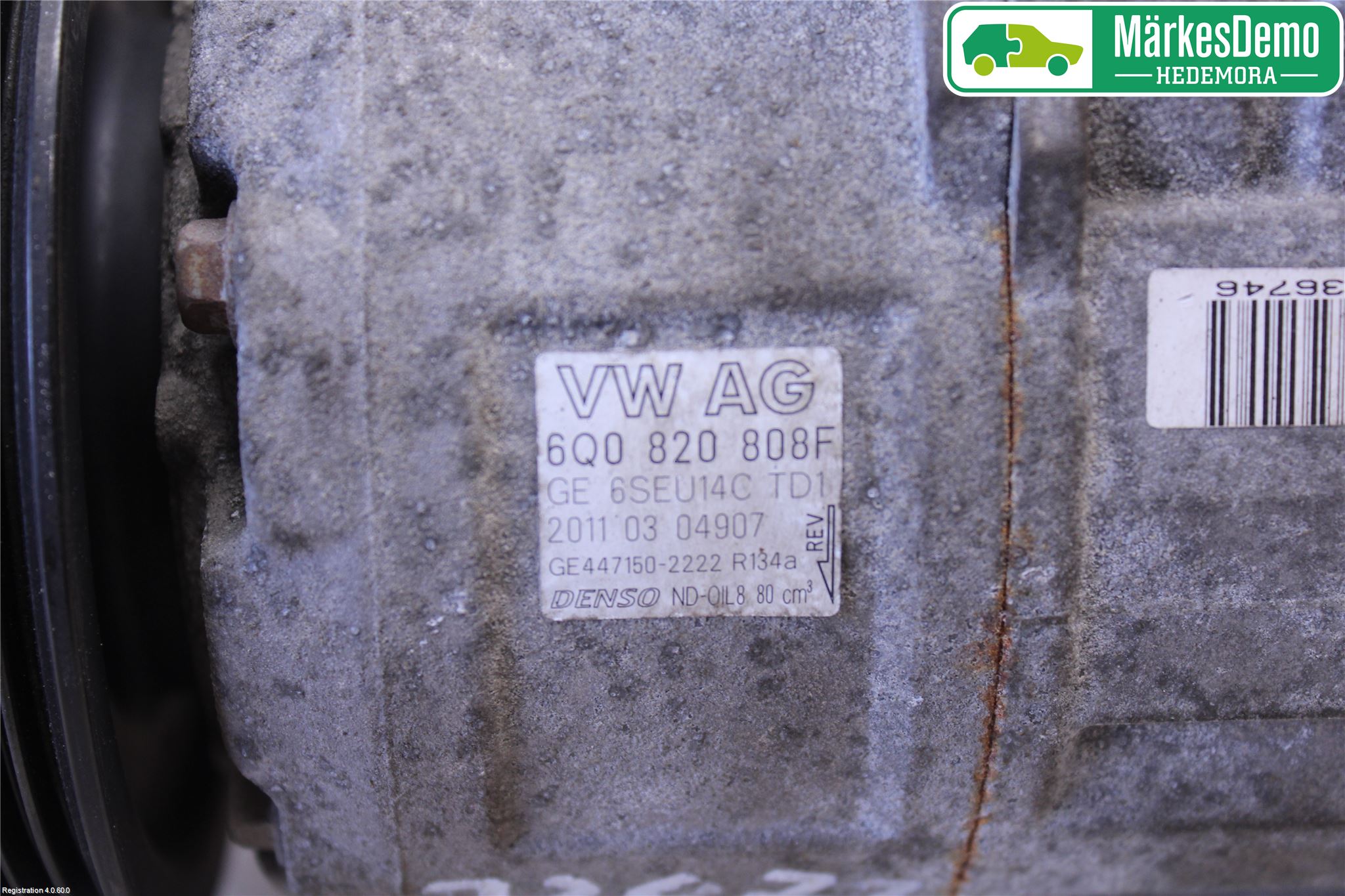 Volkswagen VW POLO 10-17 Varme Ac Kompressor