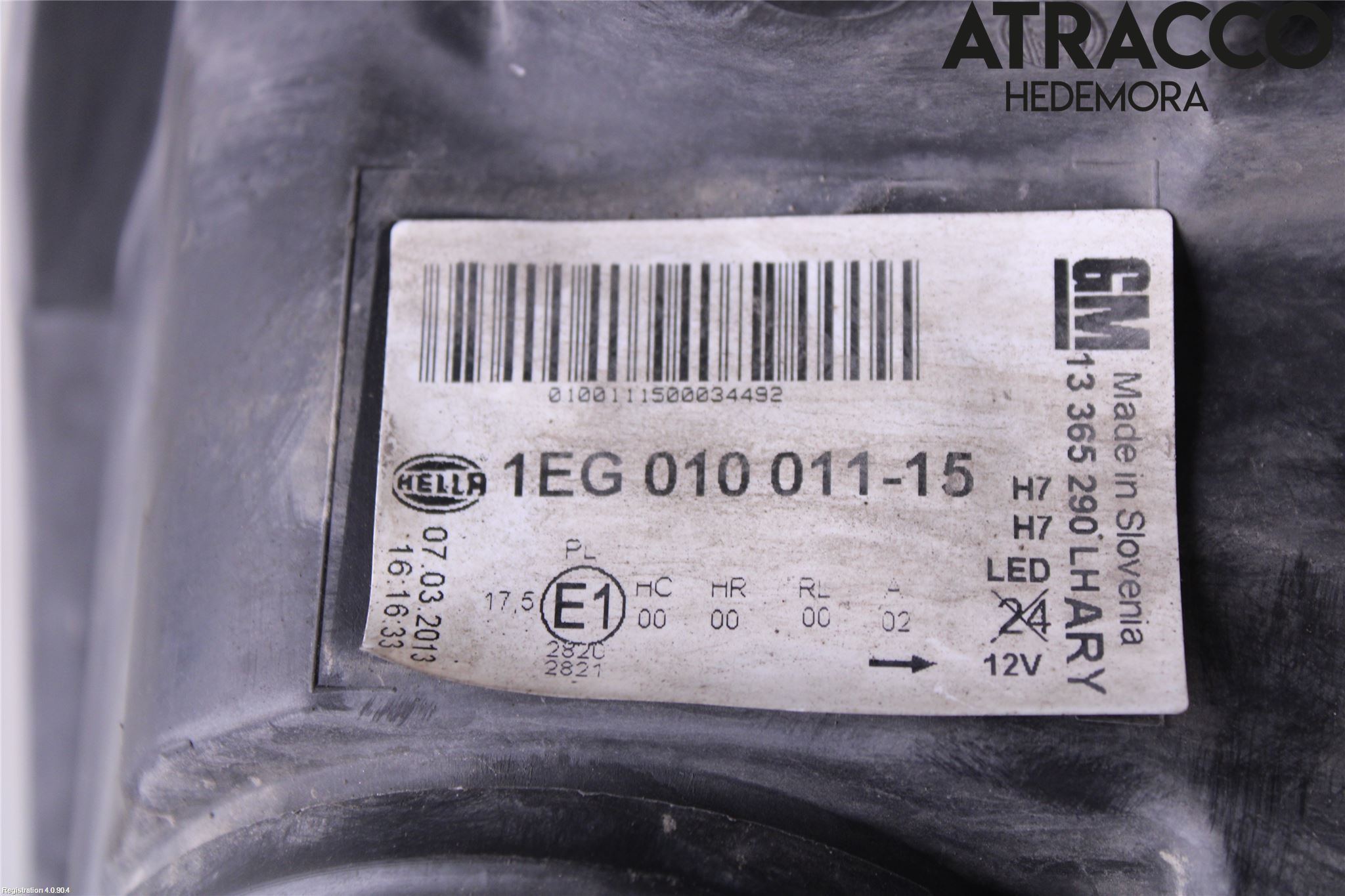 Opel ASTRA J 10-15 Frontlykt Venstre