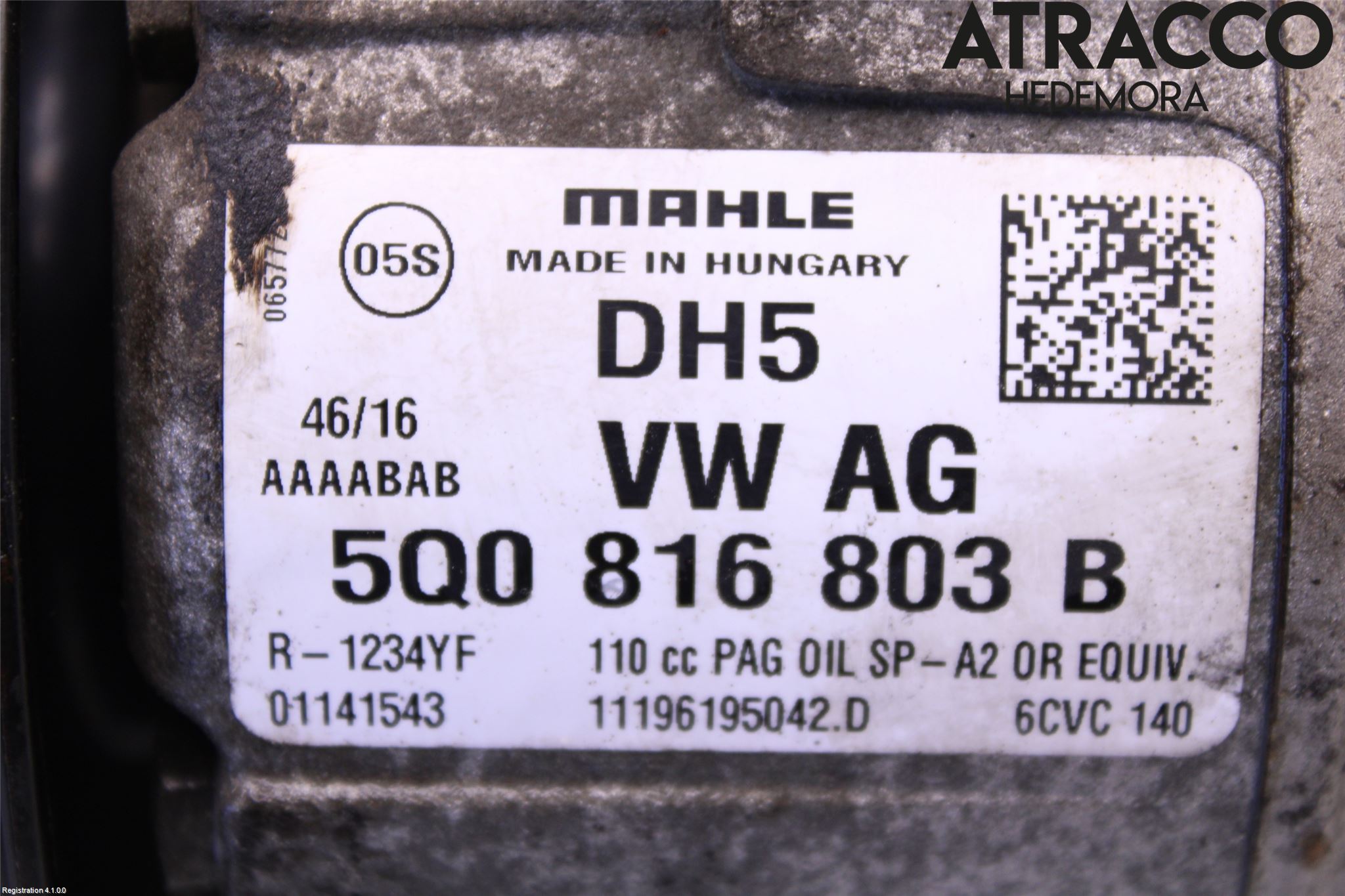 Volkswagen VW TIGUAN 16-24 Varme Ac Kompressor