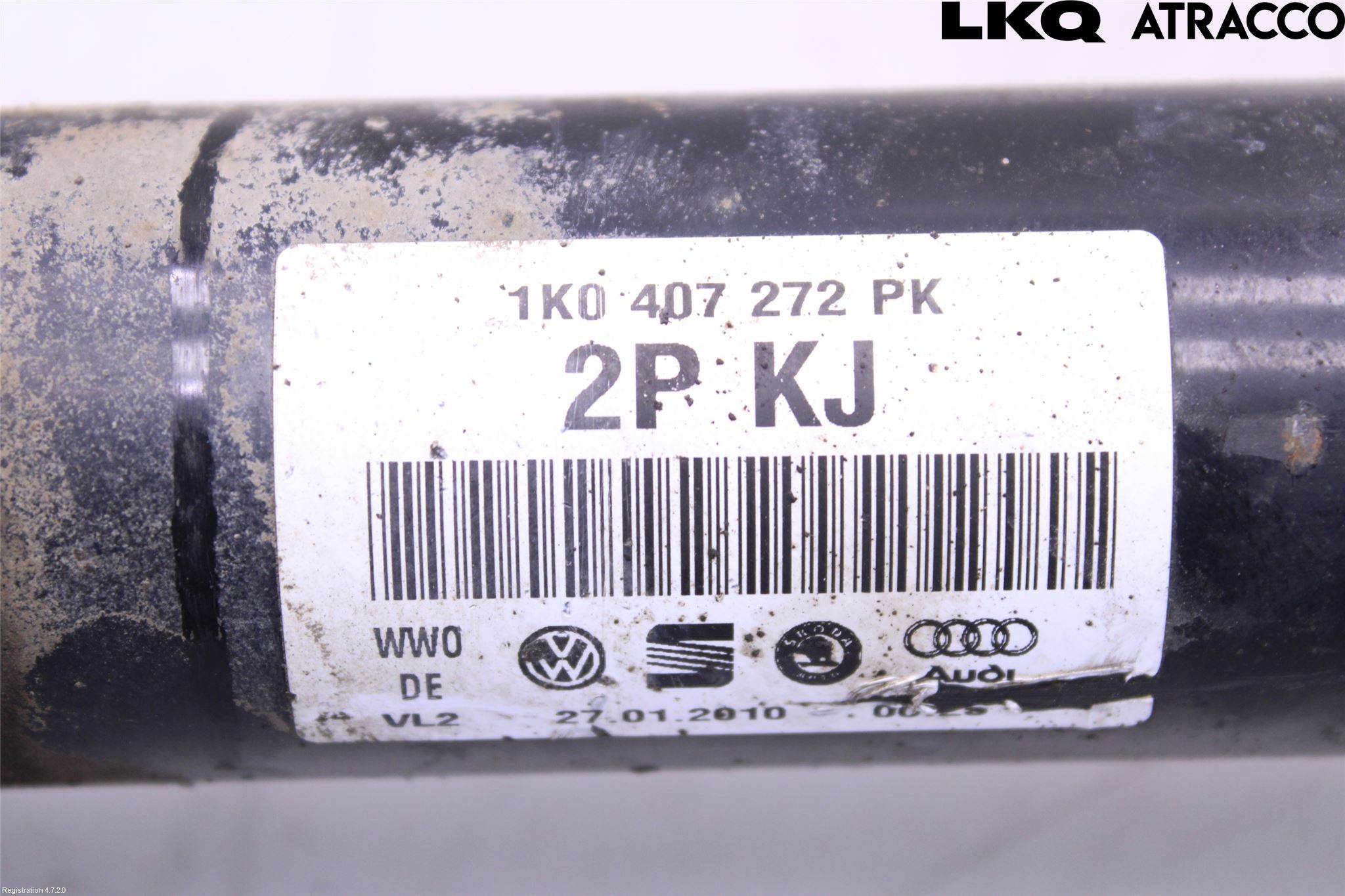 Volkswagen VW GOLF VI 09-13 Drivaksel Foran Kompl Høyre