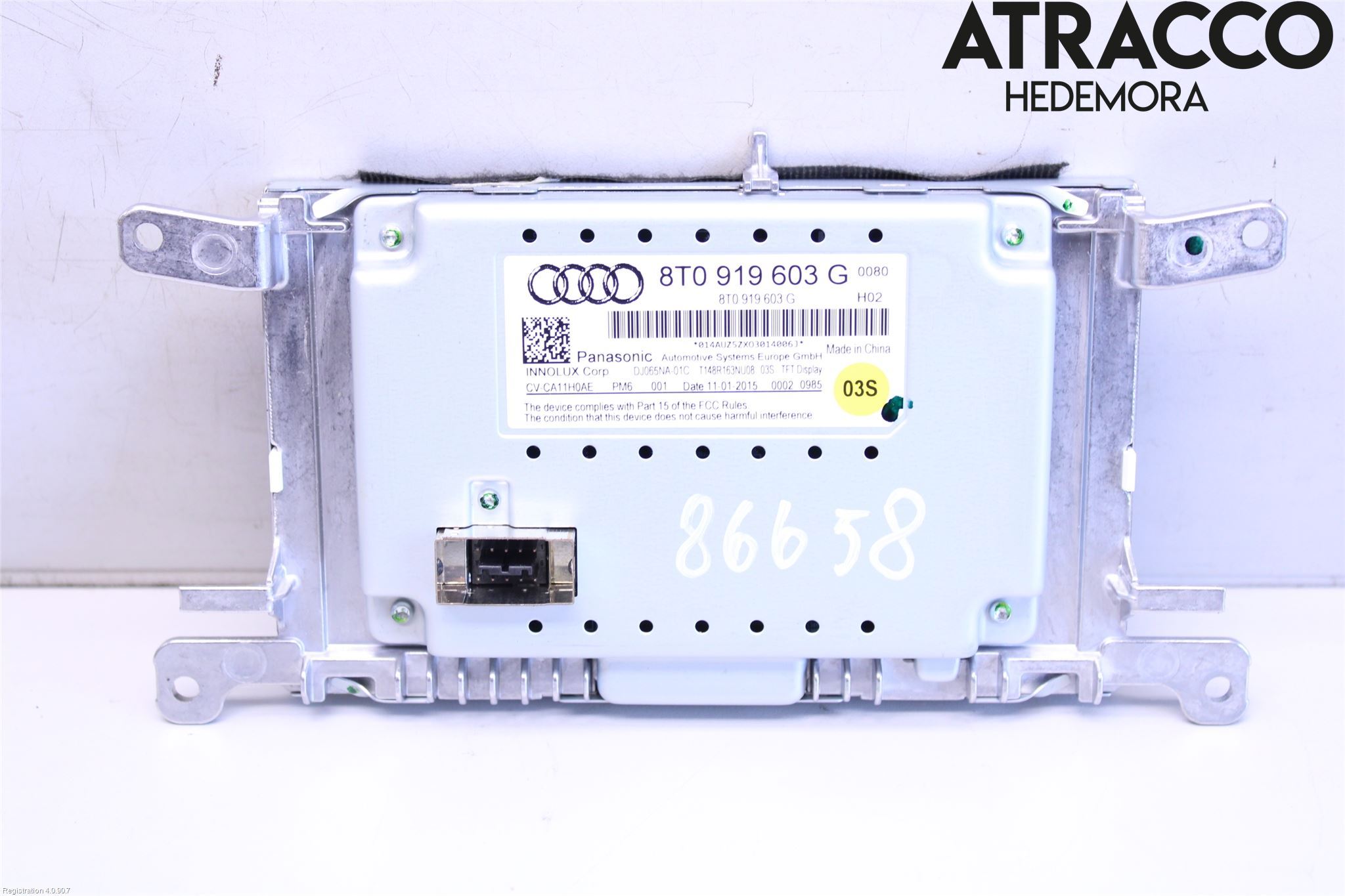 Audi A4 12-15 Instr Skjerm Dvd-Gps-Ac-Tlf