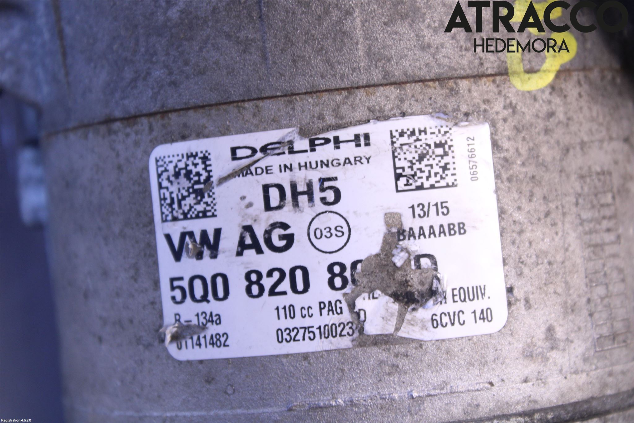 Volkswagen VW PASSAT 15-19 Varme Ac Kompressor