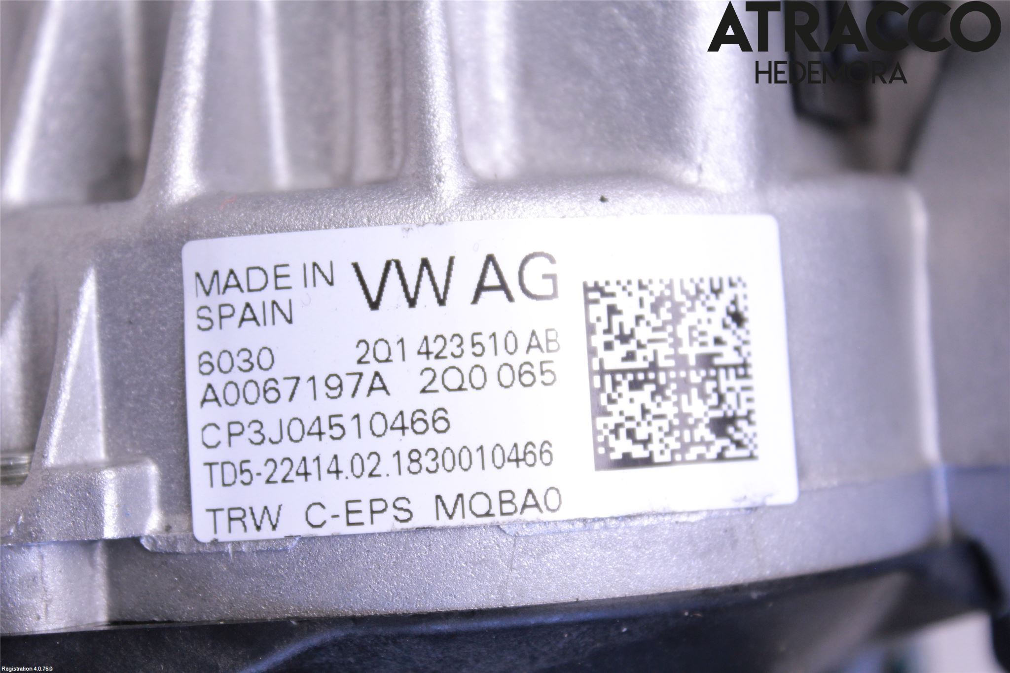 Volkswagen VW POLO VI 18->> Rattakselaggregat Innebygd Servo