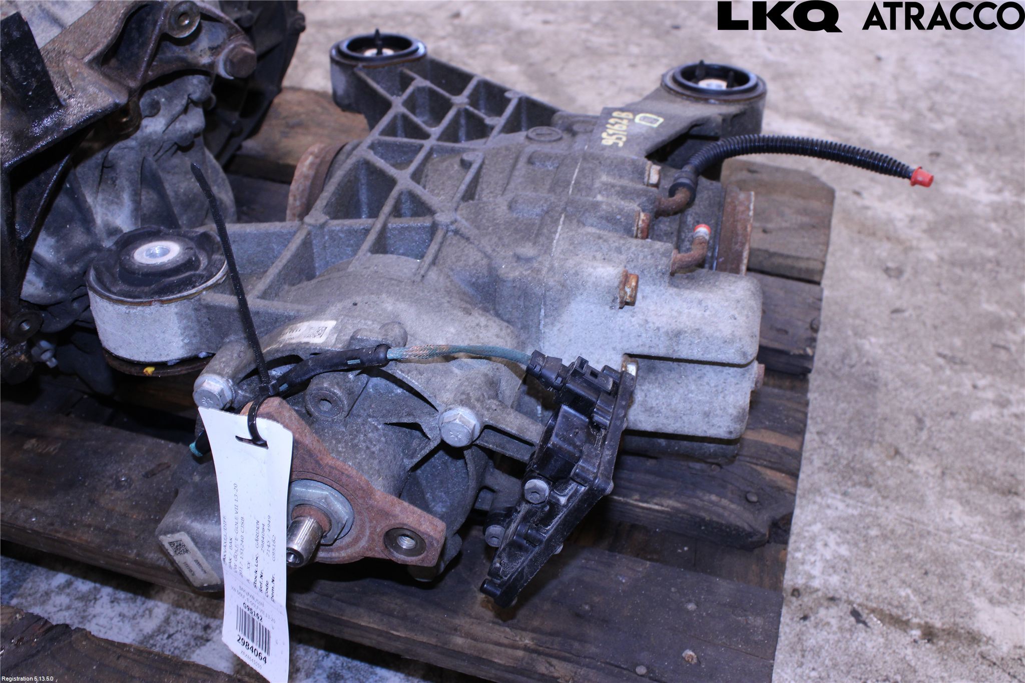 Volkswagen VW GOLF / E-GOLF VII 13-20 Bakaksel Kardang Bak -Diff