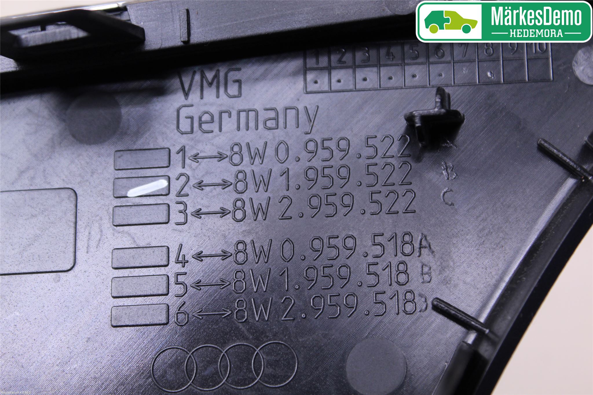 Audi A4/S4 B9 16-19 Innr Dørhandtak H Indre