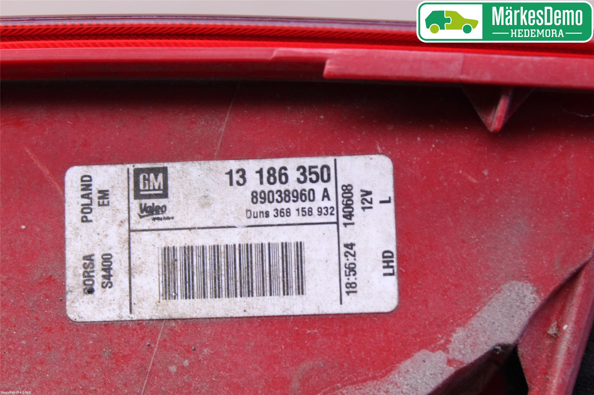Opel CORSA D 07-14 Baklykt Venstre
