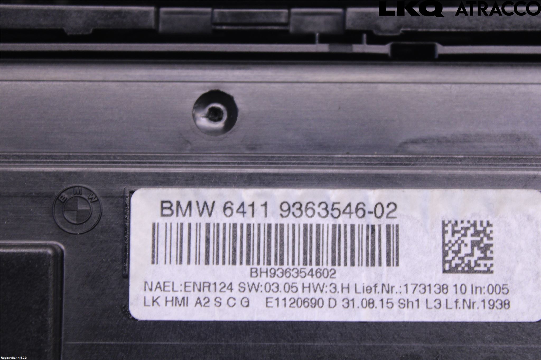 BMW 3 F30/F31/F80 12-19 Varme Ac Betjening-Display