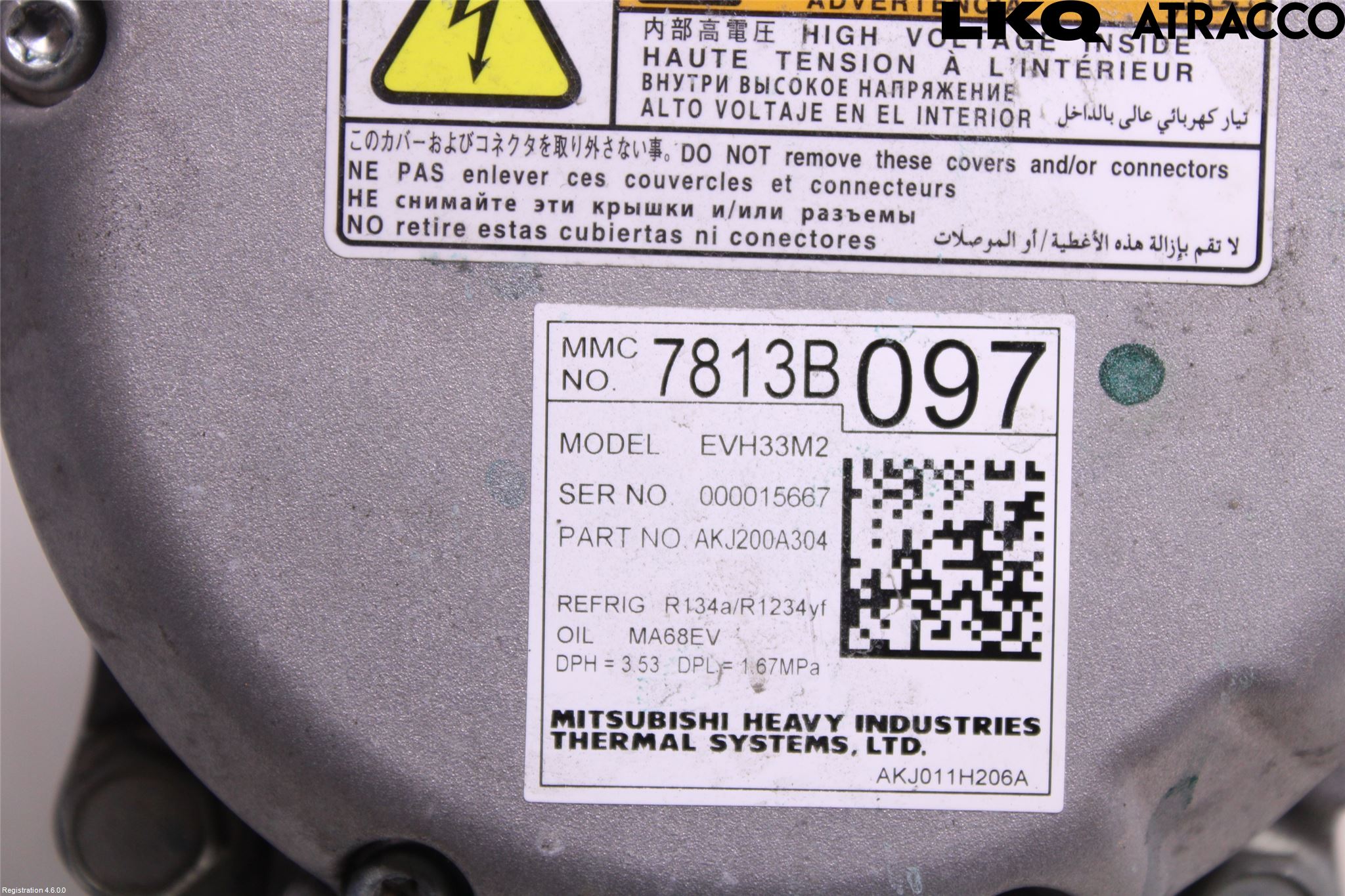 Mitsubishi OUTLANDER 13-21 Varme Ac Kompressor