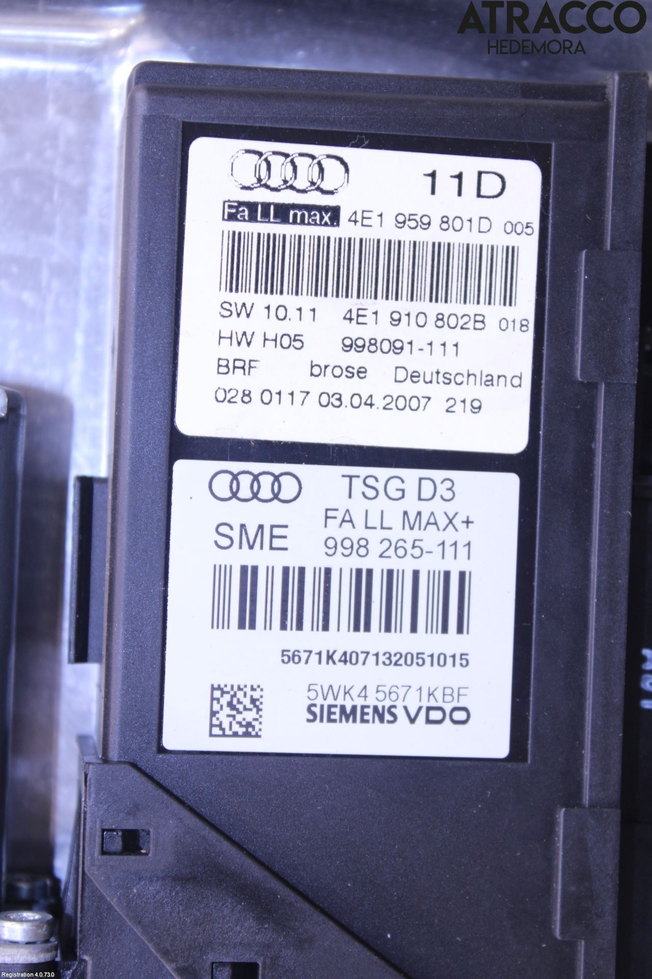 Audi A8/S8 4E  02-09 Vindusheis El Komp