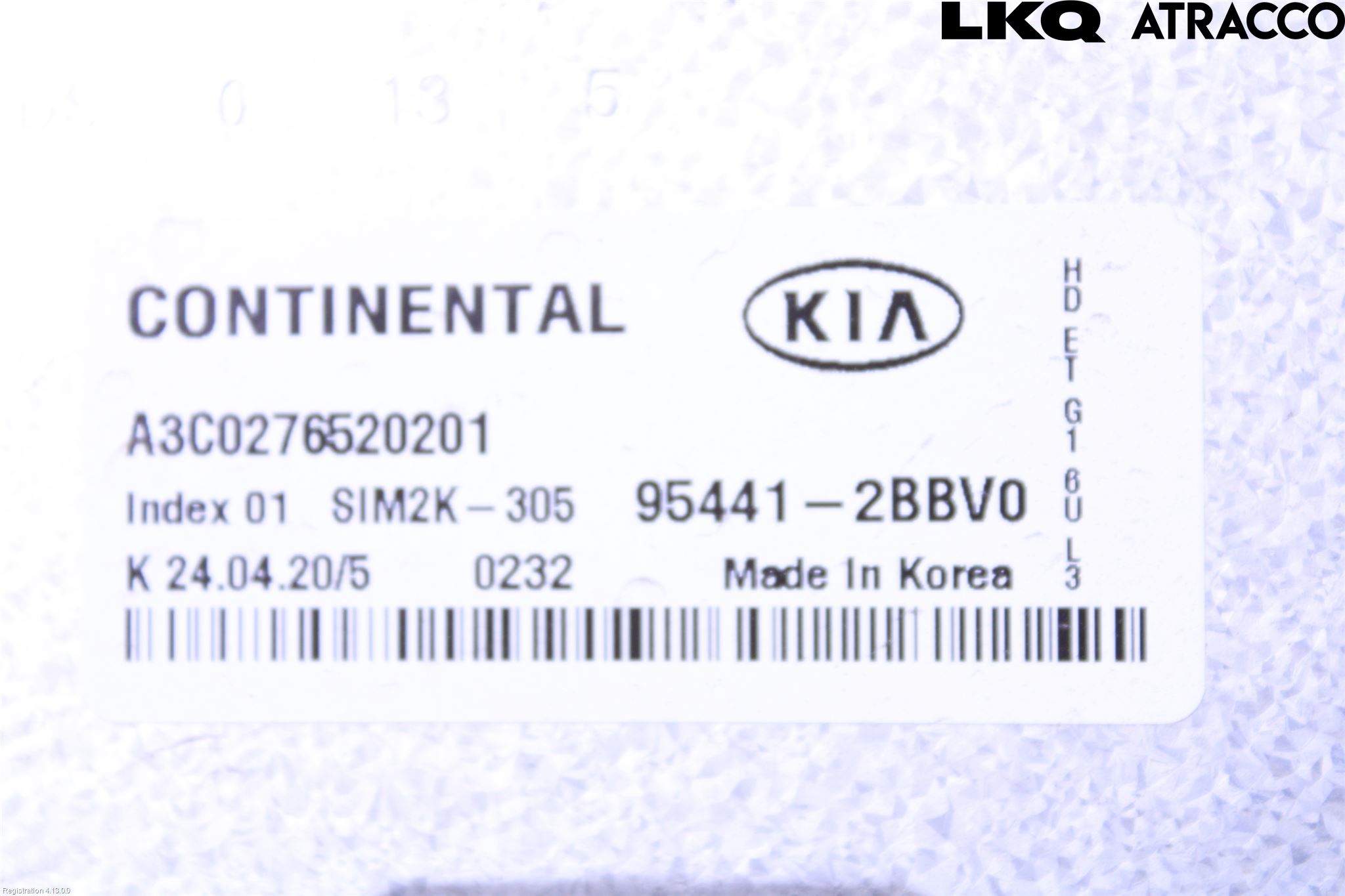 Kia NIRO (DE) 17-22 Styreenhet Gearkasse