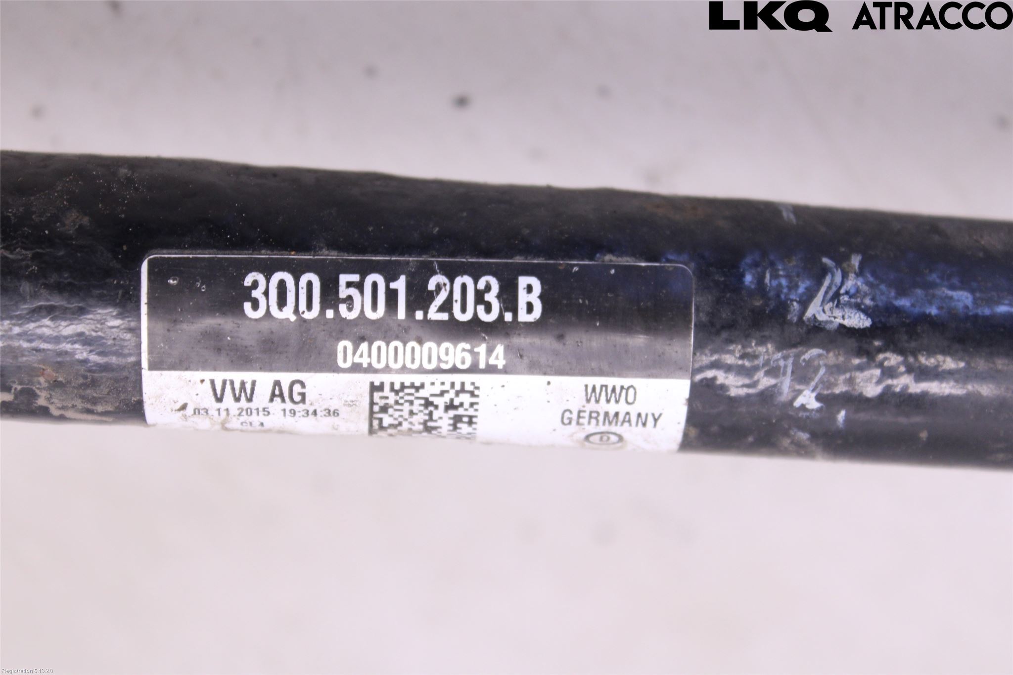 Volkswagen VW PASSAT 15-19 Drivaksel Bak Kompl Venstre