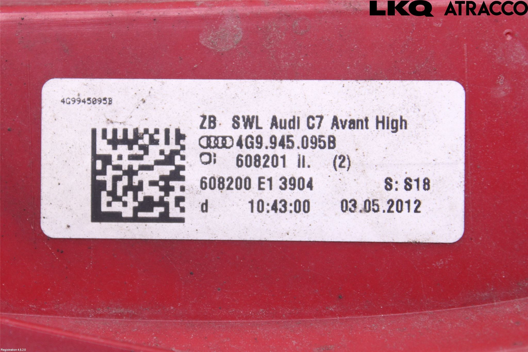Audi A6/S6 4G 11-18 Baklykt Venstre