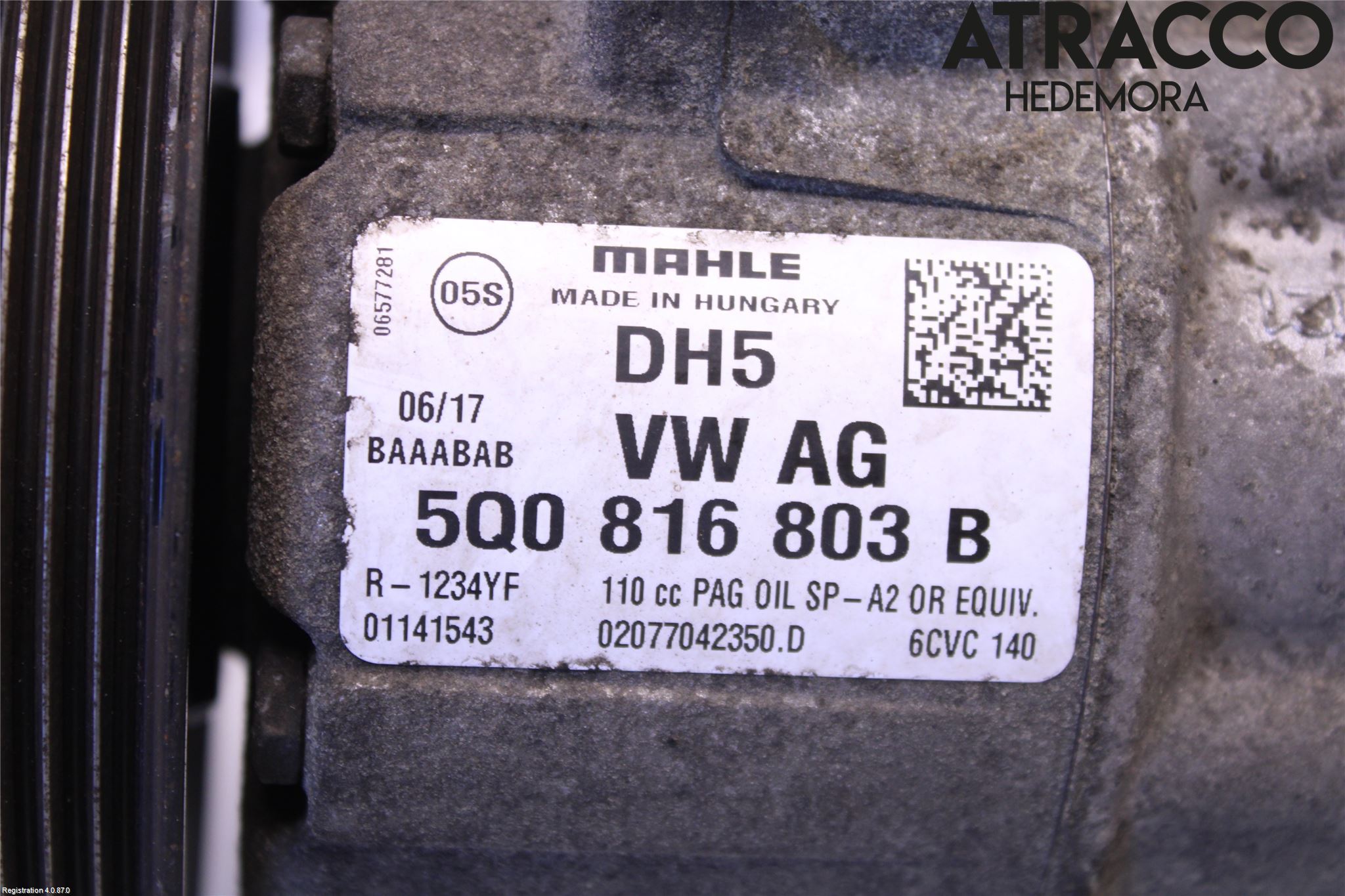 Skoda RAPID Varme Ac Kompressor