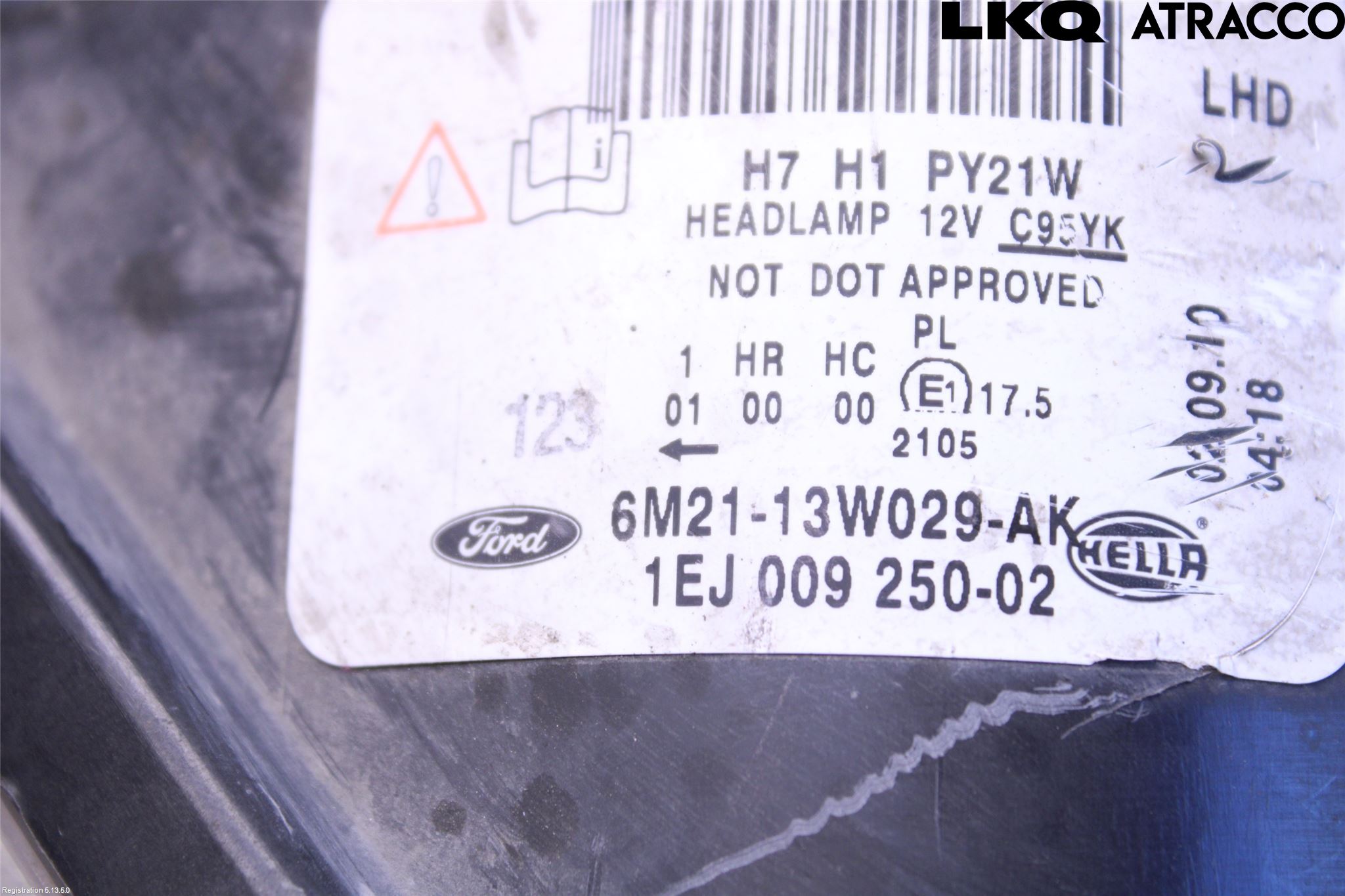 Ford S-MAX 06-15 Frontlykt Høyre